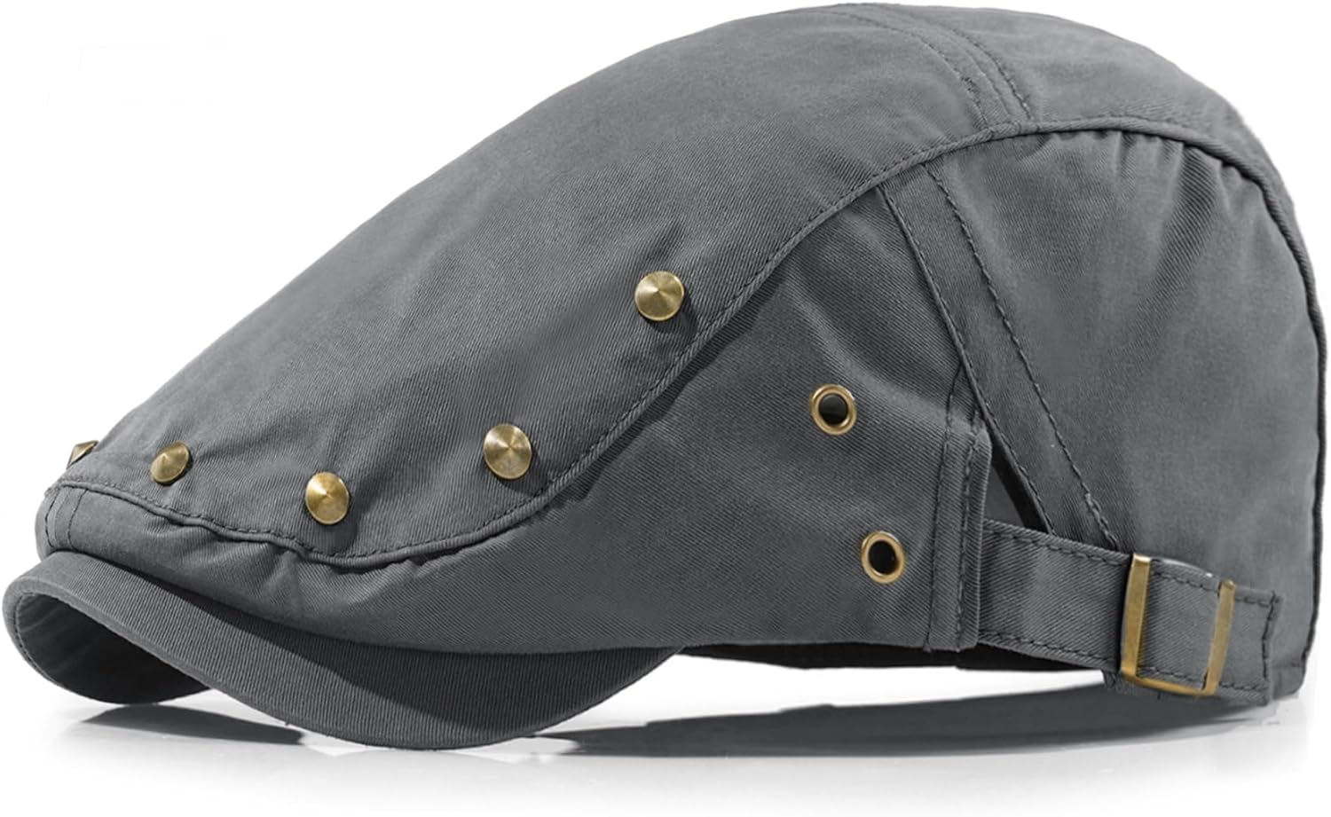 Rivet Newsboy Caps Cotton for Men Flat Ivy Gatsby Cap Irish Cabbie Ivy Driving Hunting Hat