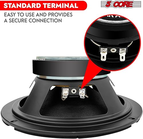 Miniatura 7 de 5 CORE Altavoz de subwoofer de 8 pulgadas 500 W PA DJ subwoofer con bala de aluminio rojo 8 ohmios de rango medio de graves profundos para uso