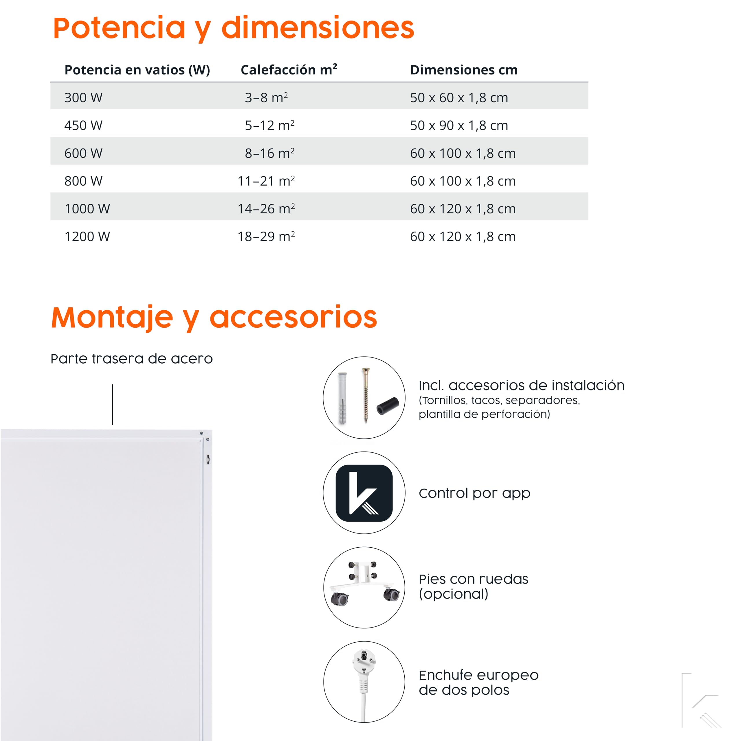 Könighaus Calefactor por Infrarrojos con Cuadro, 1200 Vatios + Termostato Inteligente y Aplicación Könighaus - Estufa de Pared de Bajo Consumo - TÜV SÜD - Marco Blanco (09. Vistas de Toscana)