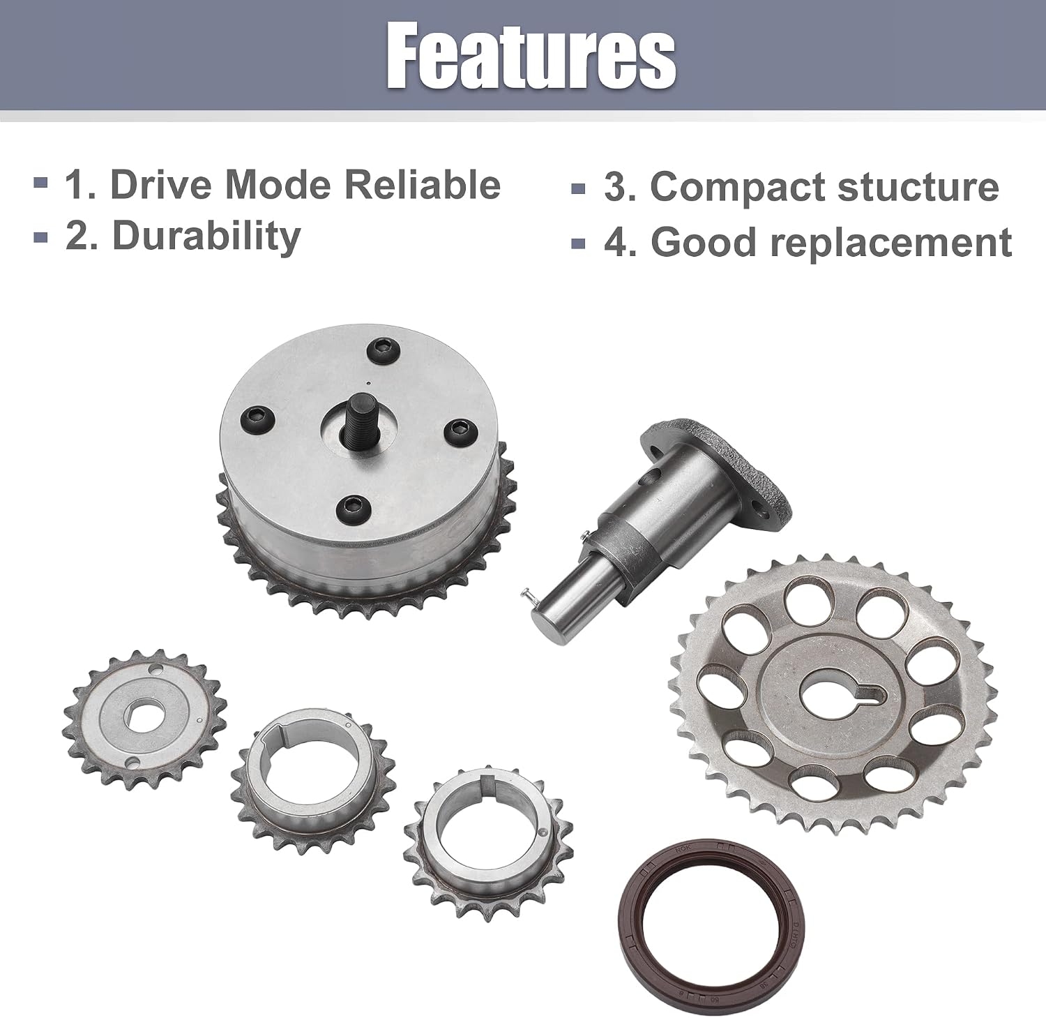 X AUTOHAUX Engine Timing Chain Kit for Toyota RAV4 2.0L 2001-2003 for RAV4 2.4L 2004-2008 for Camry for Highlander Solara Corolla Matrix Replace TS21002 TK2040G