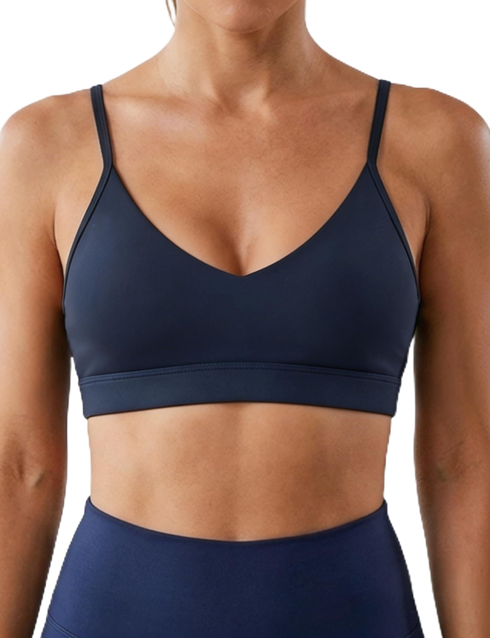 Buauty Sports Bras for Women Criss Cross Back Medium Support Yoga Wireless Padded Bra with Removable Cups Racerback Bra 4 Gym