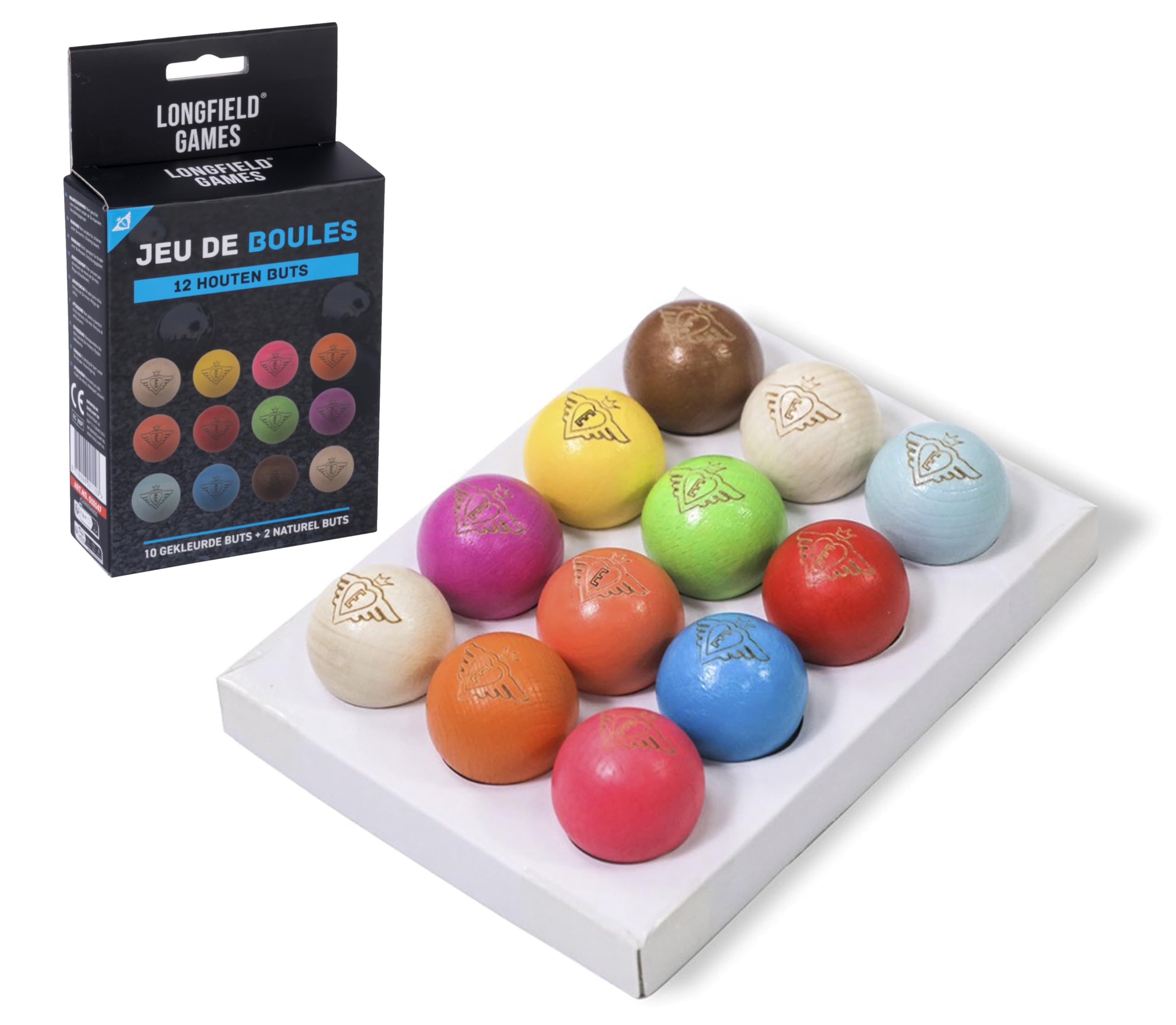 Engelhart Ball Objective Petanque Ø 30 mm – Official Competition Standard – Professional Wooden Bowling – 6/12 / 24 Units – Club Accessories
