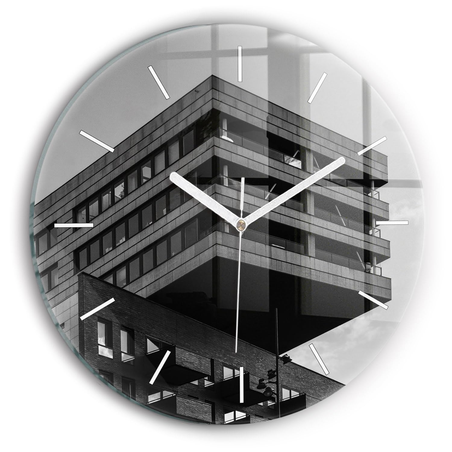 Horloge Murale Amsterdam Wallfluent en Verre pour Sublimer la Décoration du Bureau