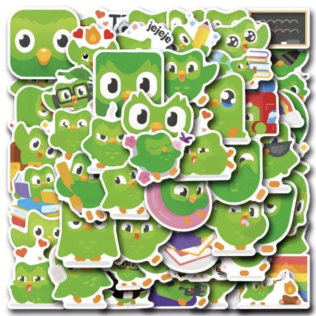 Amazon | Duolingo ステッカー デュオリンゴ 30枚セット | シール