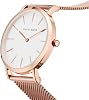 Pair of Watches Analogue Quartz Stainless Steel Waterproof Mesh Ultra-Thin Set for Him and Her