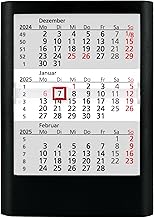 Truento 3-Monats-Tischkalender Standard für 2 Jahre (2025 & 2026) - Kunststoff - schwarz