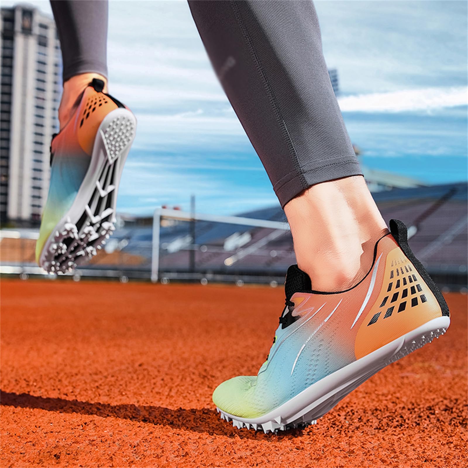 Zapatillas De Atletismo para Hombre Mujer Niño Y Niña Ligeras con 7 Clavos para Carreras Saltos