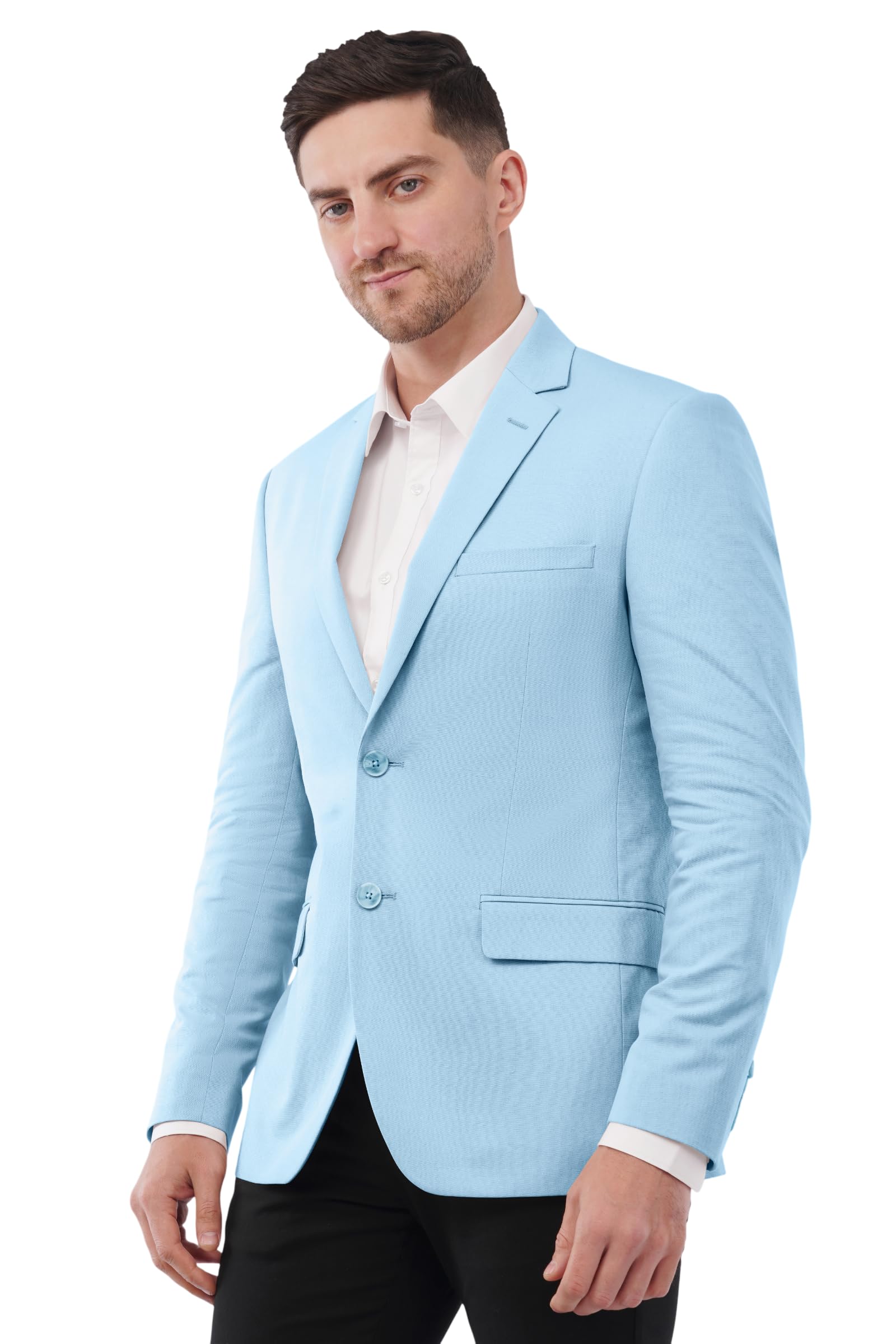 Men's Premium Summer Blazer | Linen Cotton Blended Breathable Fabric | Fully Lined | Comfortable Slim Fit | Crafted for The Modern Gentleman | Casual & Formal Wear (JK08)-image-49