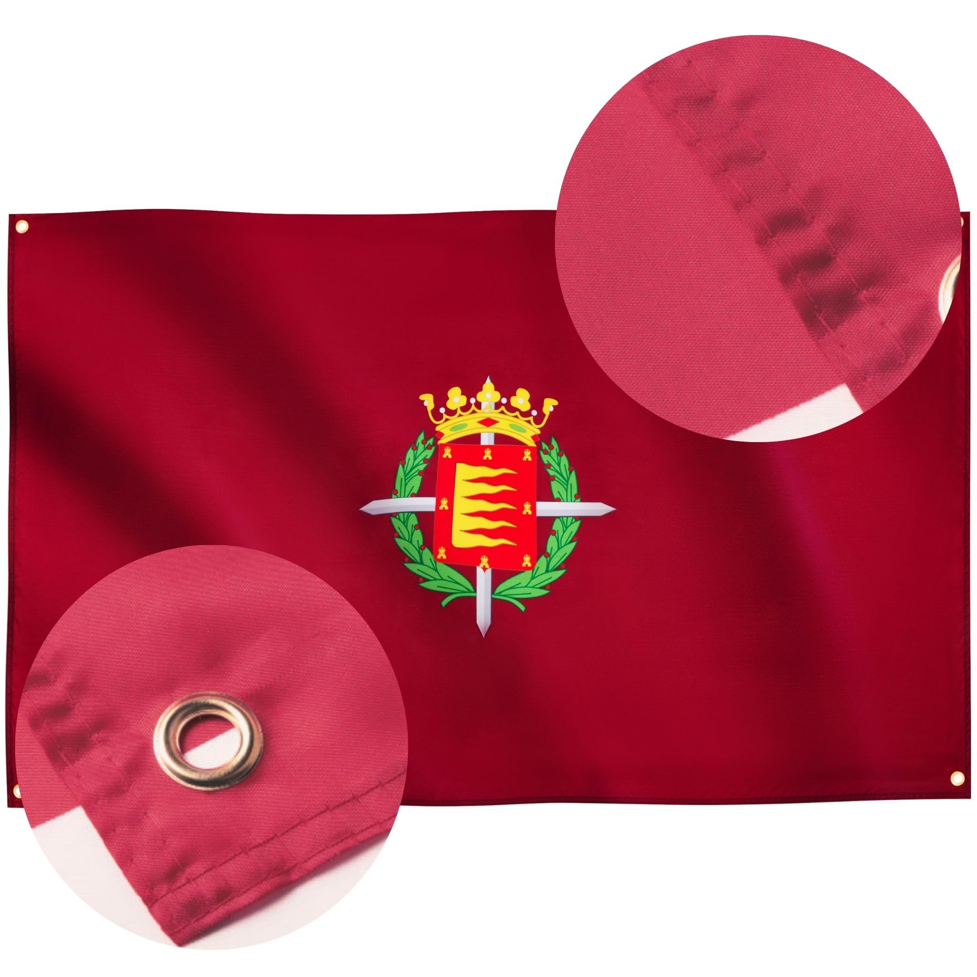 Runesol Valladolid Flag, 91x152cm, 3ft x 5ft, 4 Grommets, Eyelet In Every Corner, Spanish Regional Flag, Holy Week - Image 4