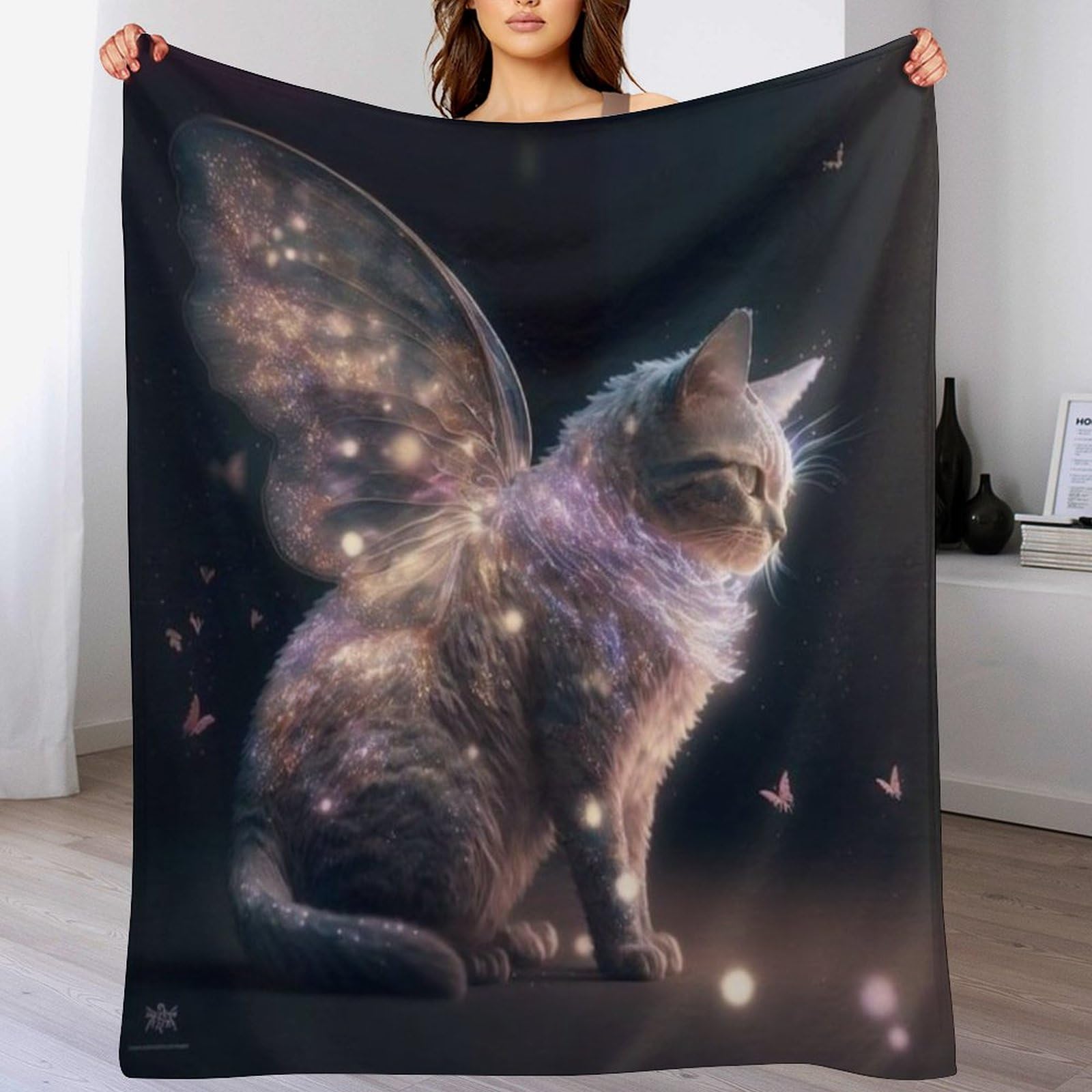 GGJJTT Cat Blanket Warm Adult Super Soft Blanket Anti-pilling Machine Washable Throw Blanket For Adults & Kids 100×130cm