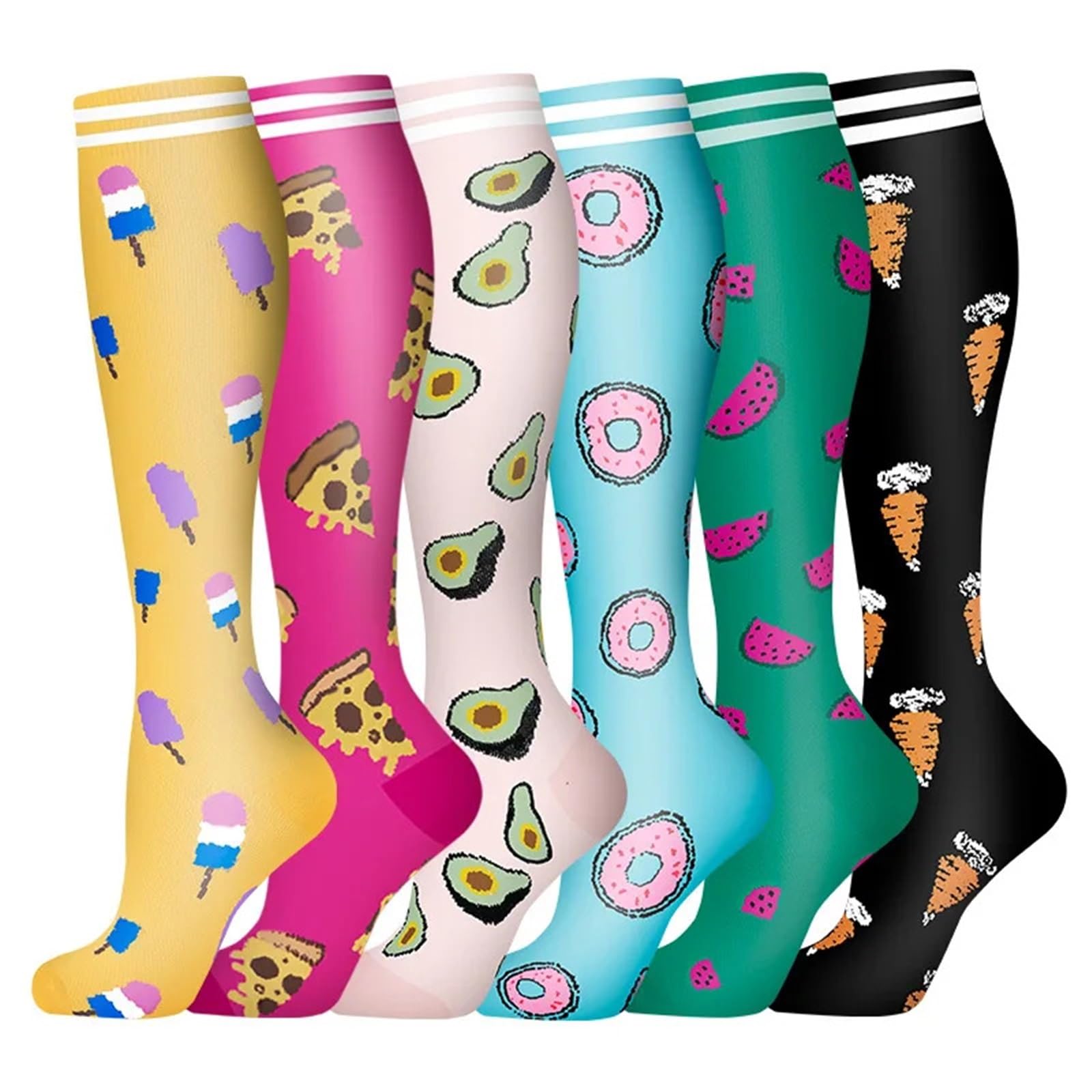 Calze Compressione Calzini A Compressione For Leggings Da Corsa, Da Calcio, Unisex, For Adulti, Edition Network, Calzini Da Infermiere Rossi A Pressione, Da Uomo(AY006-10,S-M)