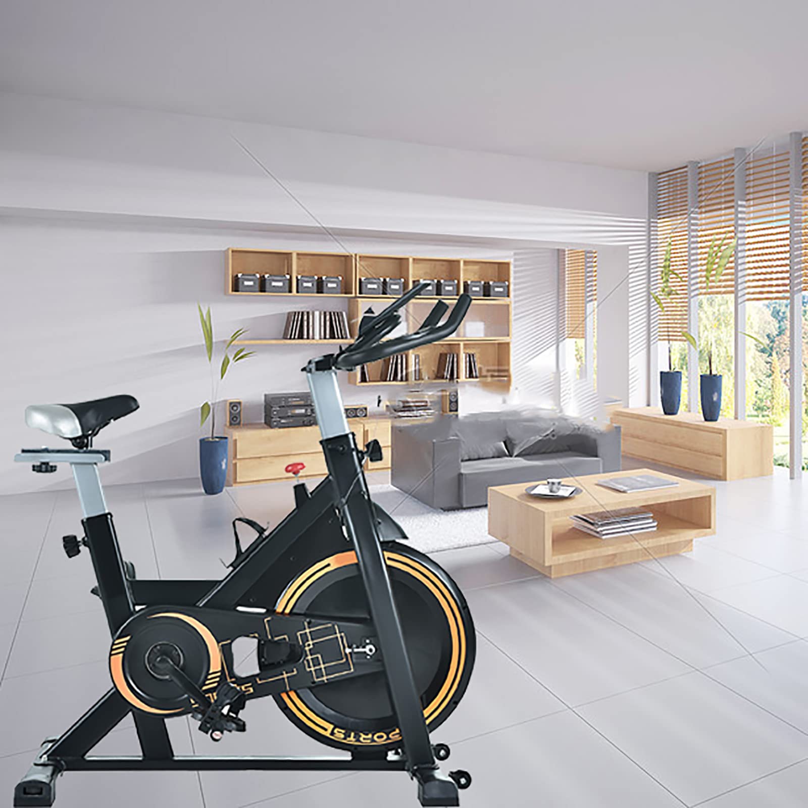 Rower stacjonarny Rower treningowy stacjonarny, Cichy fitness Jazda na rowerze stacjonarnym Rower treningowy, Rower treningowy z napędem pasowym, Rower treningowy do jazdy w pomieszczeniach