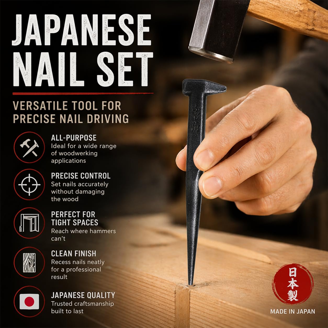 KAKURI Nail Punch - Japanese Woodworking Tool -2 KAKURI Nail Punch - Japanese Woodworking Tool -2
