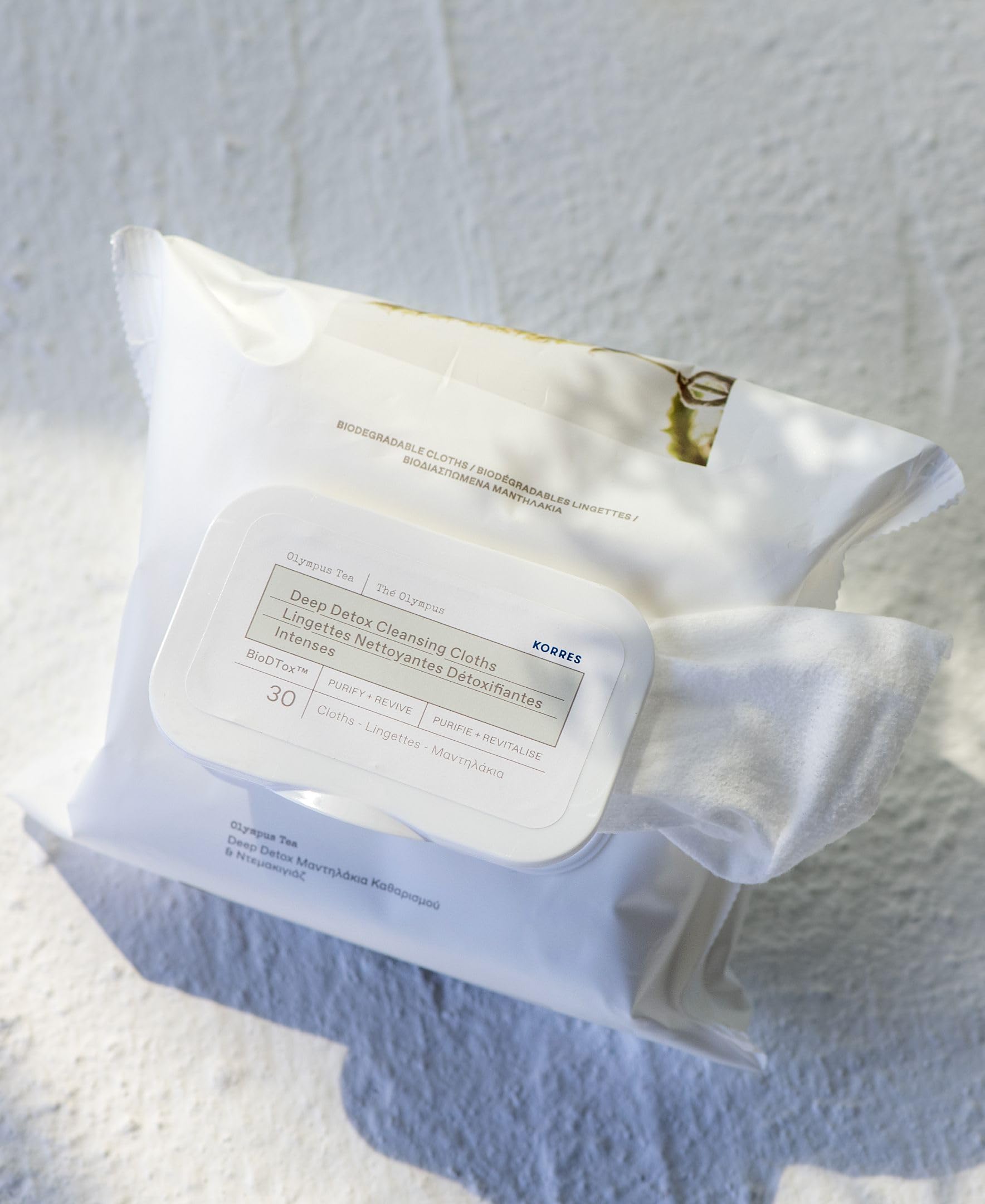 Korres Olympus Tea Detox chusteczki czyszczące, 30 sztuk