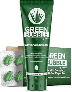 Green Bubble Hair Growth Kit by Bubbly, With Shampoo and Hair Oils for Stronger & Healthier Hair