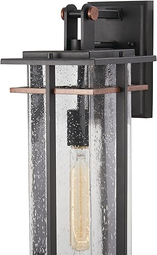 Miniatura 4 de Minka Lavery Farol de pared exterior 72493-68 San Marcos para exteriores, 1 luz 60 vatios, color negro