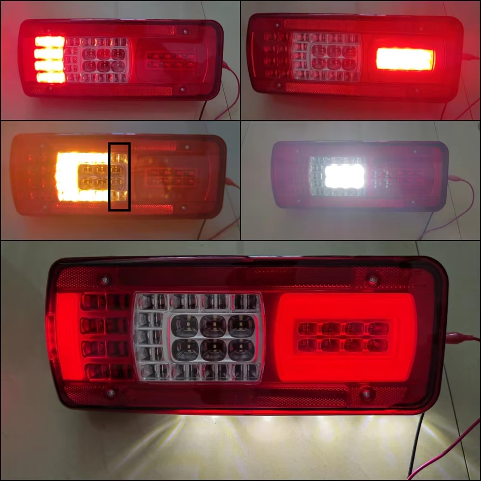 Piloto trasero Faro Trasero LED 24 V Para Iveco Para Stralis Para Trakker Años 2016 Posteriores Luz Trasera Sin Zumbador Luces Traseras(Right)
