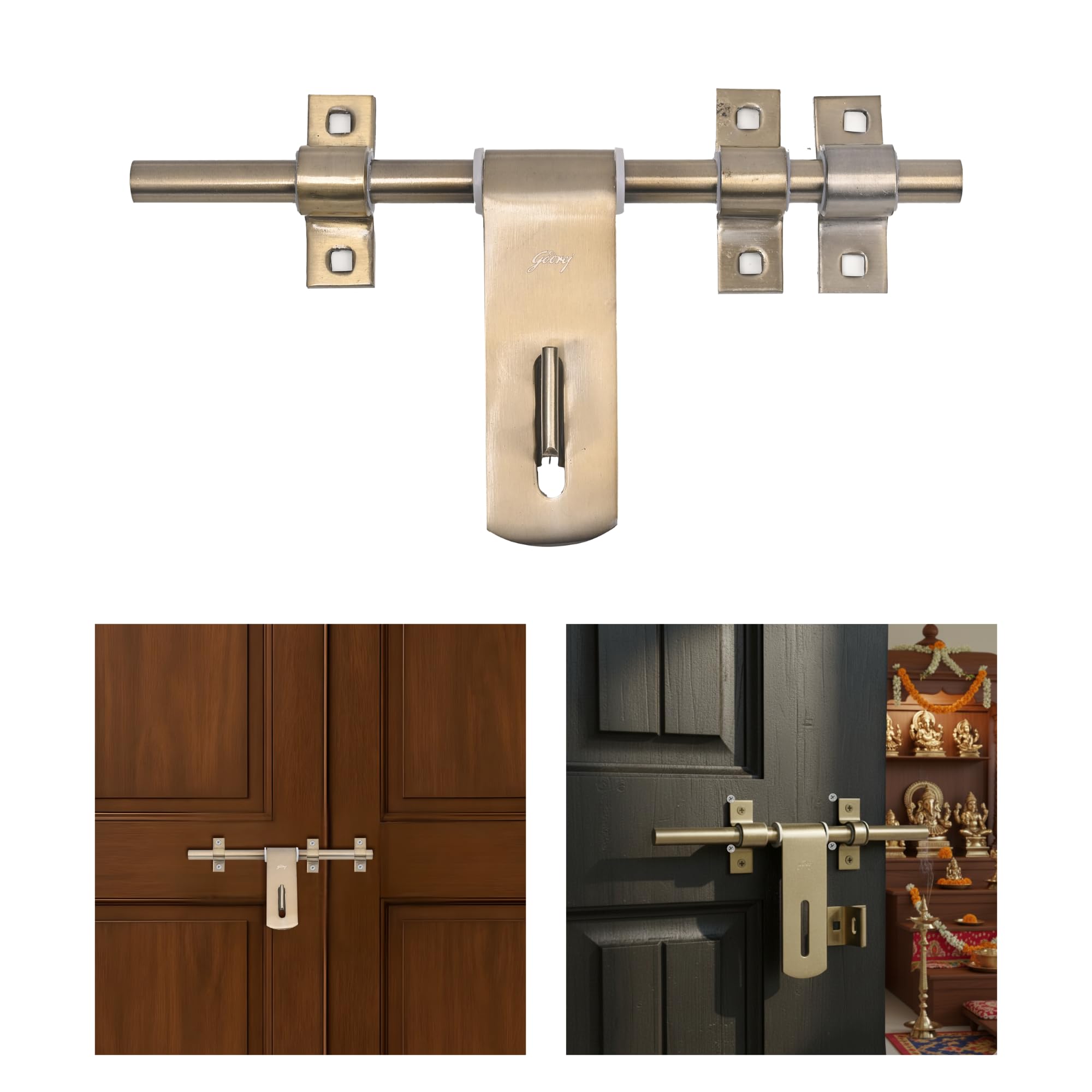 Godrej Door Fittings | Aldrop for Main Door (10 inch, Antique Brass) | Premium SS Latch/Kadi for Left or Right Handed-Doors | Aldrops for Double Doors, Home, Bedroom, Puja Room | Size 250 X 14 mm-picture-13