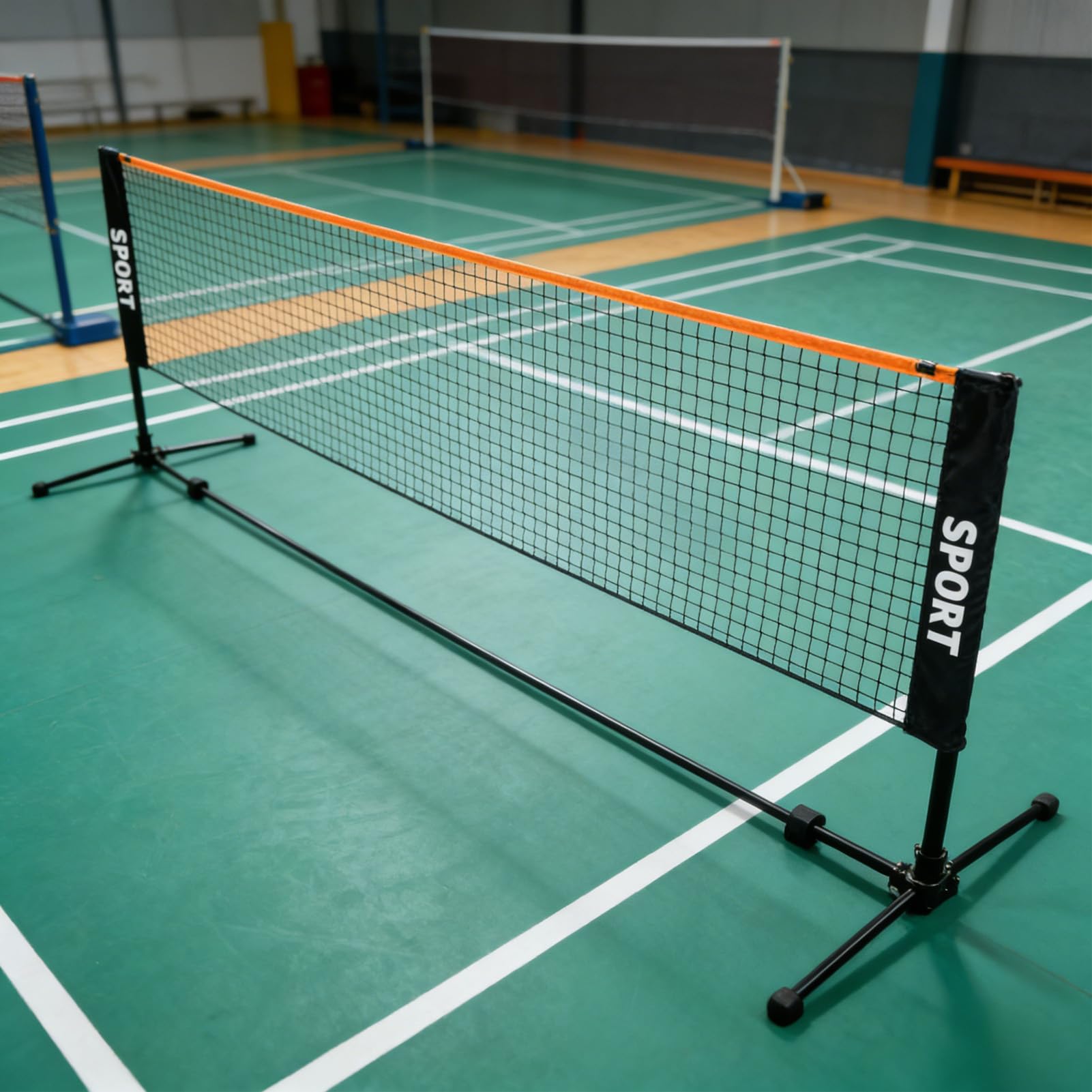 Filet de Volley-Ball Portable | Équipement Pliable à Montage Facile | pour Jeux de Jardin, Tennis,pour/Adultes, Plage/Piscine, intérieur/extérieur,