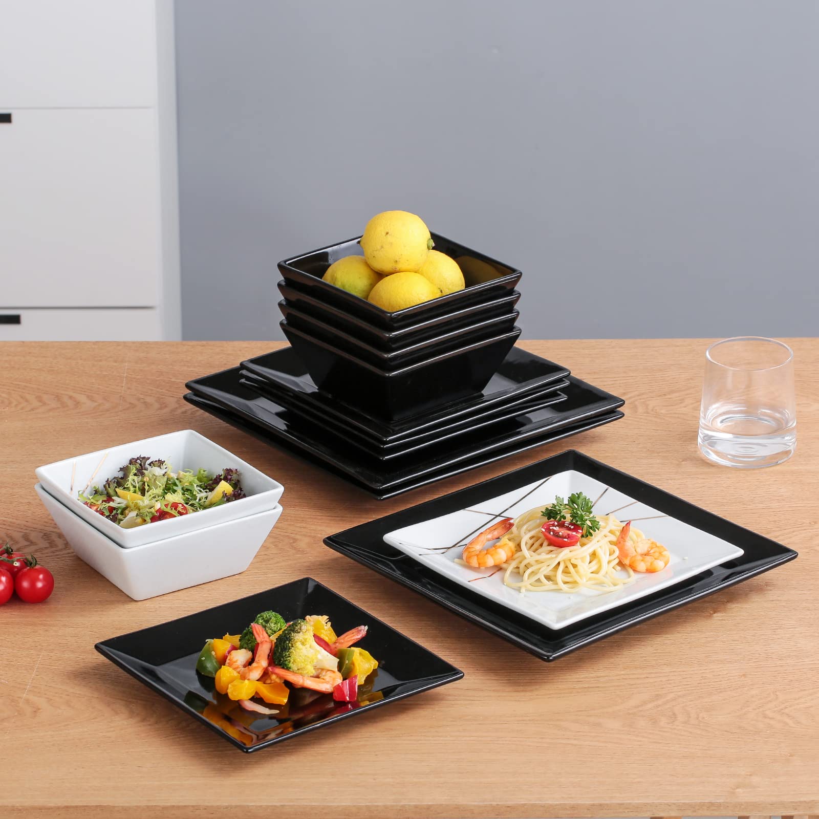 Basics Juego De Vajilla De Cocina De 18 Piezas, Platos, Para, image size:1600x1600