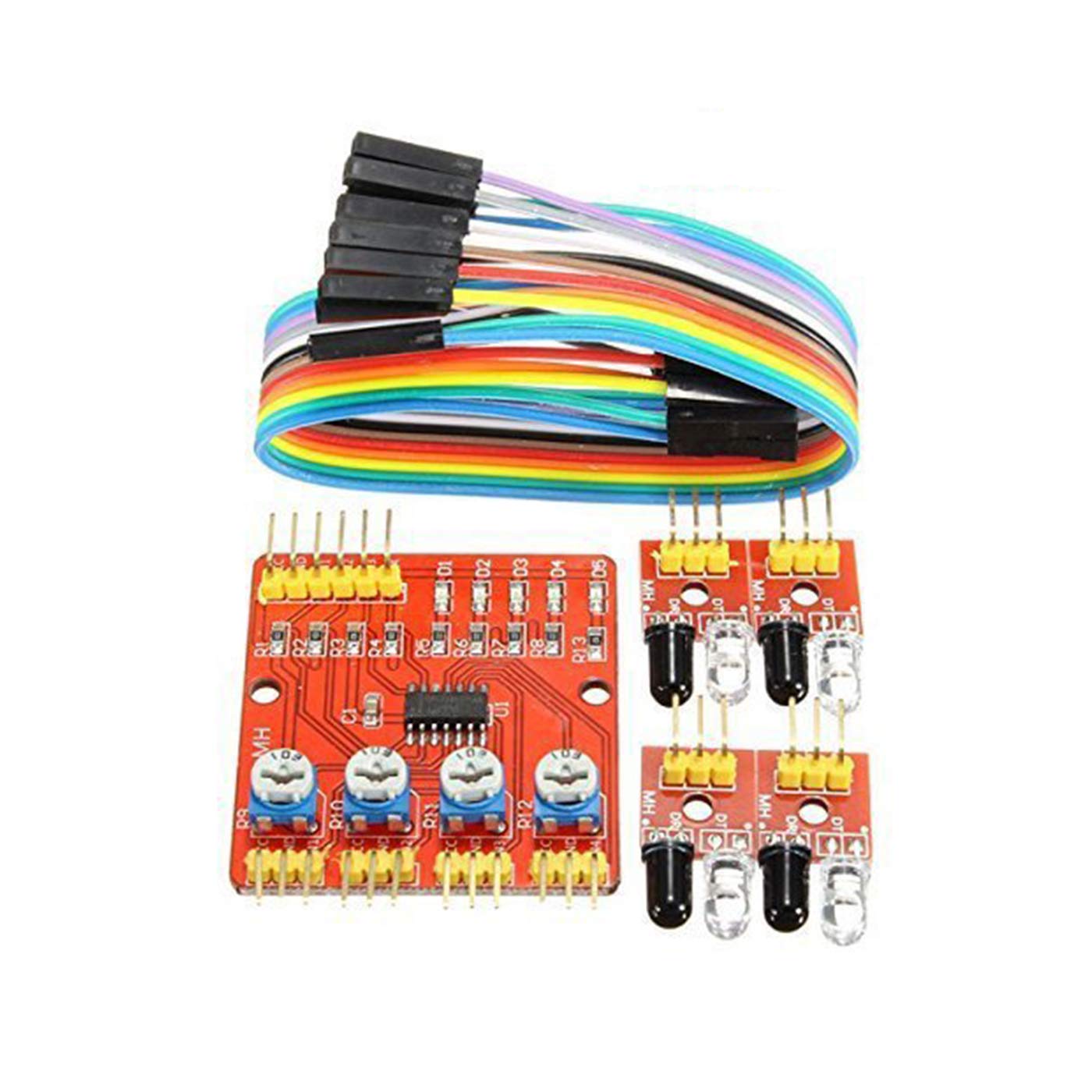 Robocraze 4 Channel Infrared Tracking Sensor Module IR Line Patrol Smart Car Compatible with Arduino (B0793NV868) Amazon Price History, Amazon Price Tracker