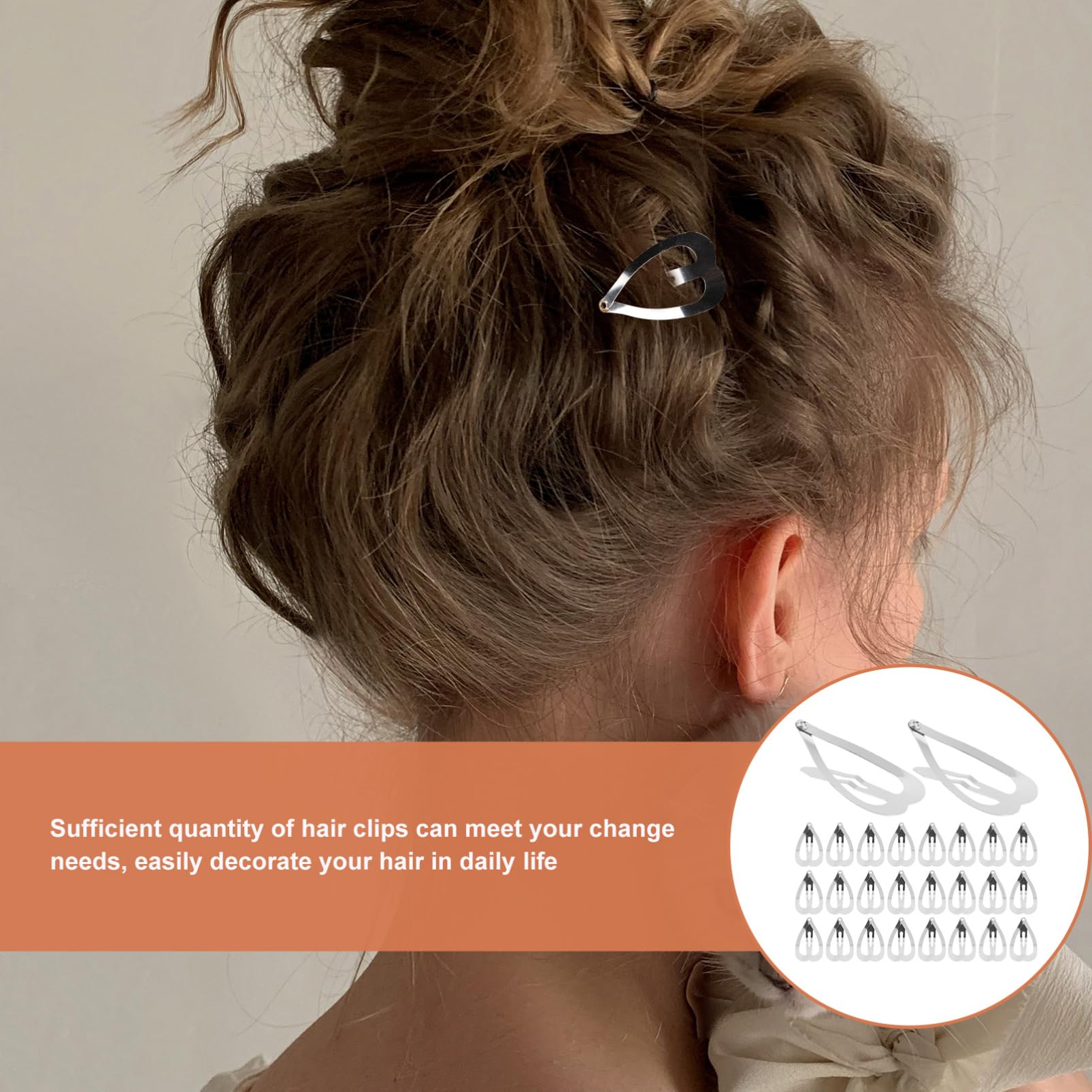 FRCOLOR 500 Stk Diy-liebes-bb-clip Haarstyling-accessoires Hochzeitsdekoration Herz Haarspange Haarspangen Für Mädchen Haarschmuck Koreanische Version Fräulein Haarnadel Kohlenstoffstahl