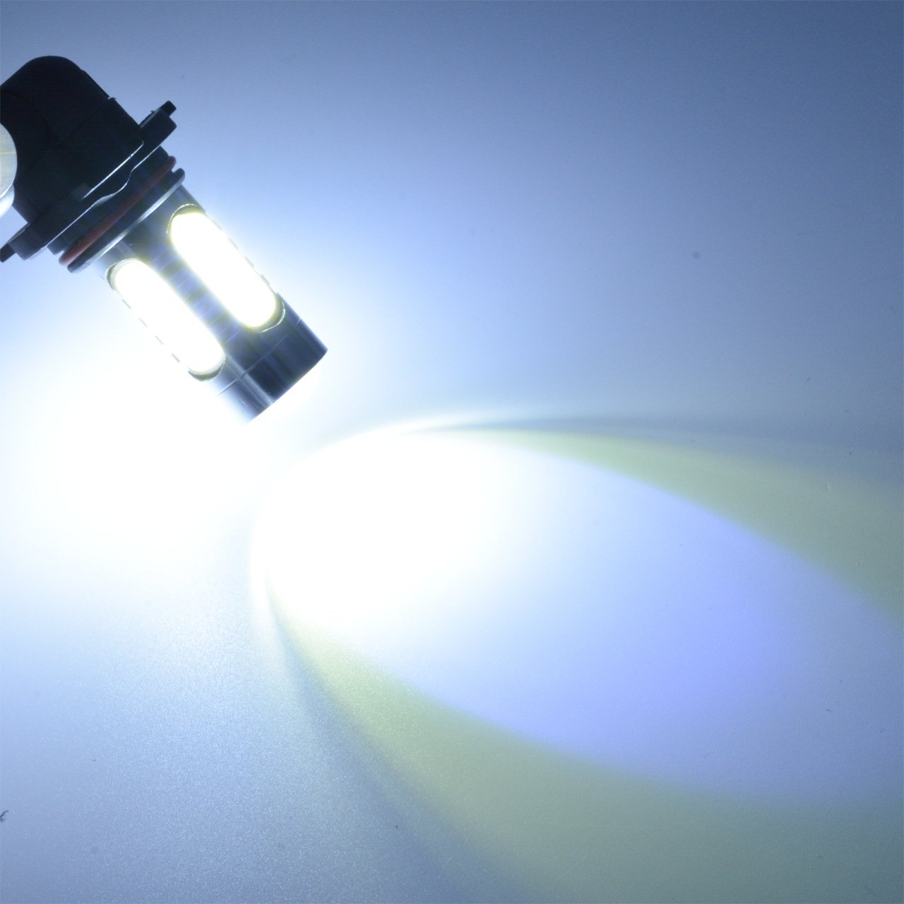 KATUR 1600 lumenów 7,5 W COB 9005 HB3 H10 9145 9140 LED aluminiowe światła przeciwmgielne DRL kierunkowskazy żarówki światła dzienne 12 V białe 6000 K (2 szt.)