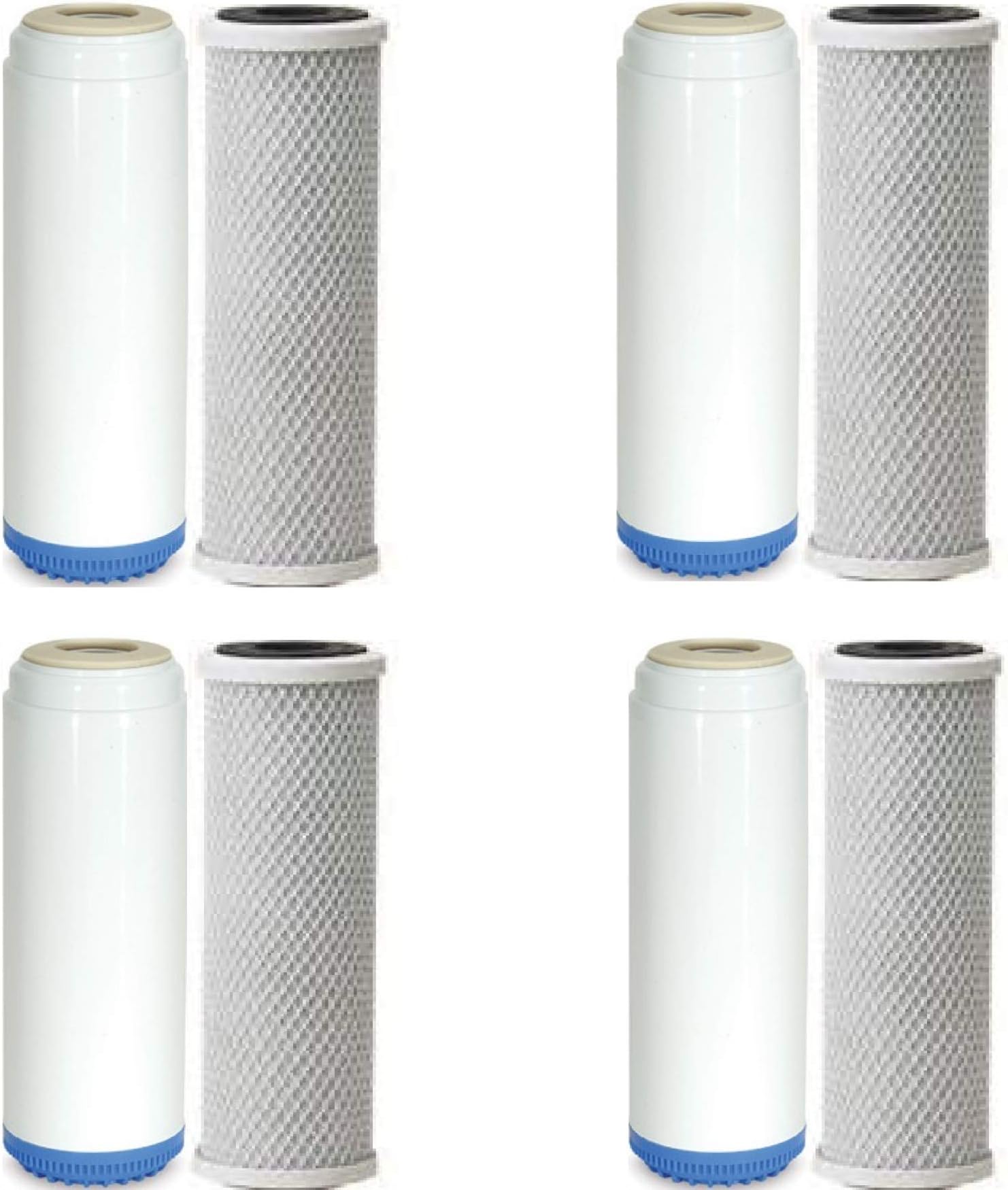 REPLACEMENT FLUORIDE & CARBON BLOCK FILTERS. 4 SETS. UPGRADE OR REFILL SYSTEM! …