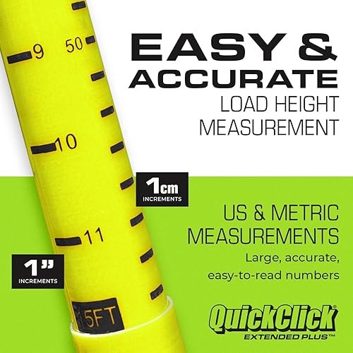 Miniatura 7 de Quickclick Extended Plus Barra de medición de altura de carga - Mide hasta 20 pies - Mide tu carga antes de salir a la carretera
