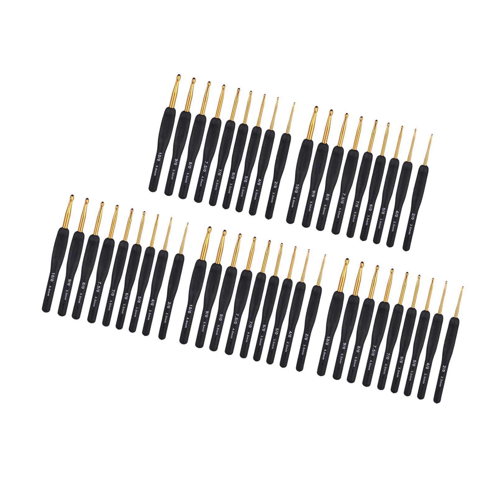 5 Set Crochet Hook Set 2.0-6.0mm Crochet Needle Practical Ergonomical Knitting Needle Accessories for Handicraft