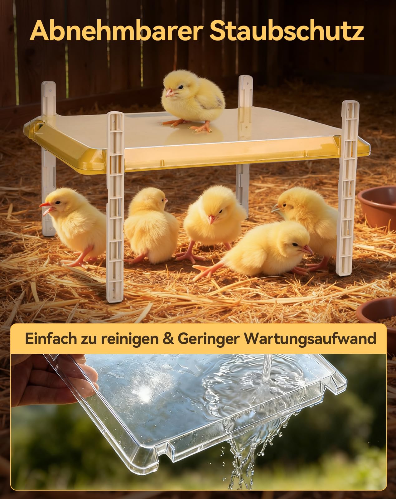 Wärmeplatte Küken mit Timer, 20℃-88℃ Temperatur Verstellbare, 40x30cm Heizung Hühnerstall, 200W Winter Heizplatte Wärmelampe für Hühner, Kaninchen, Klein Tiere, Geflügel Aufzucht
