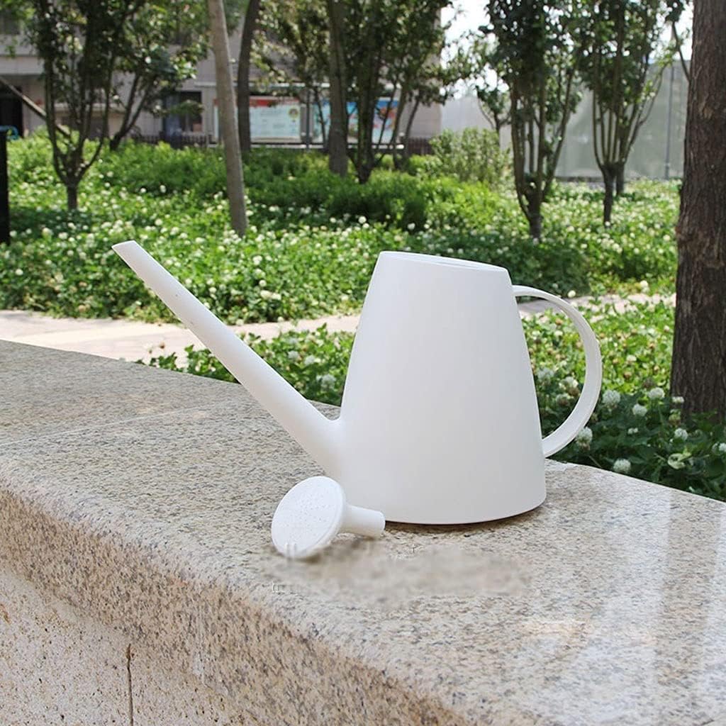 プラスチック製のポット、 屋内植物用じょうろ 1.8L/0.47ガロン プラスチック製じょうろ 家庭 オフィス 植物 花用 グレー(