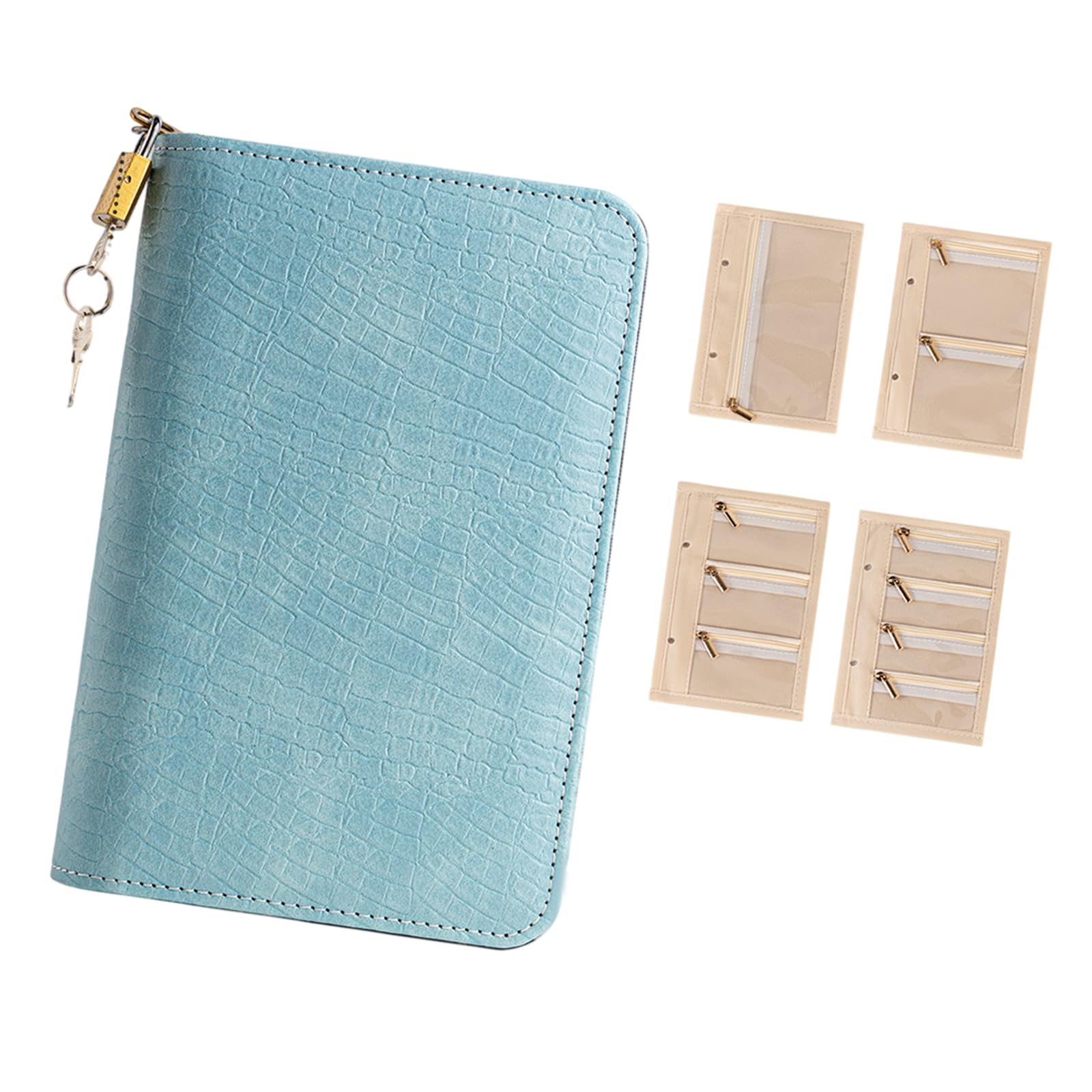 Kaeltsyn Fashionable PU Leather Jewelry with Zippers and Multiple Layers for Travel Cosmetic Storage Bag