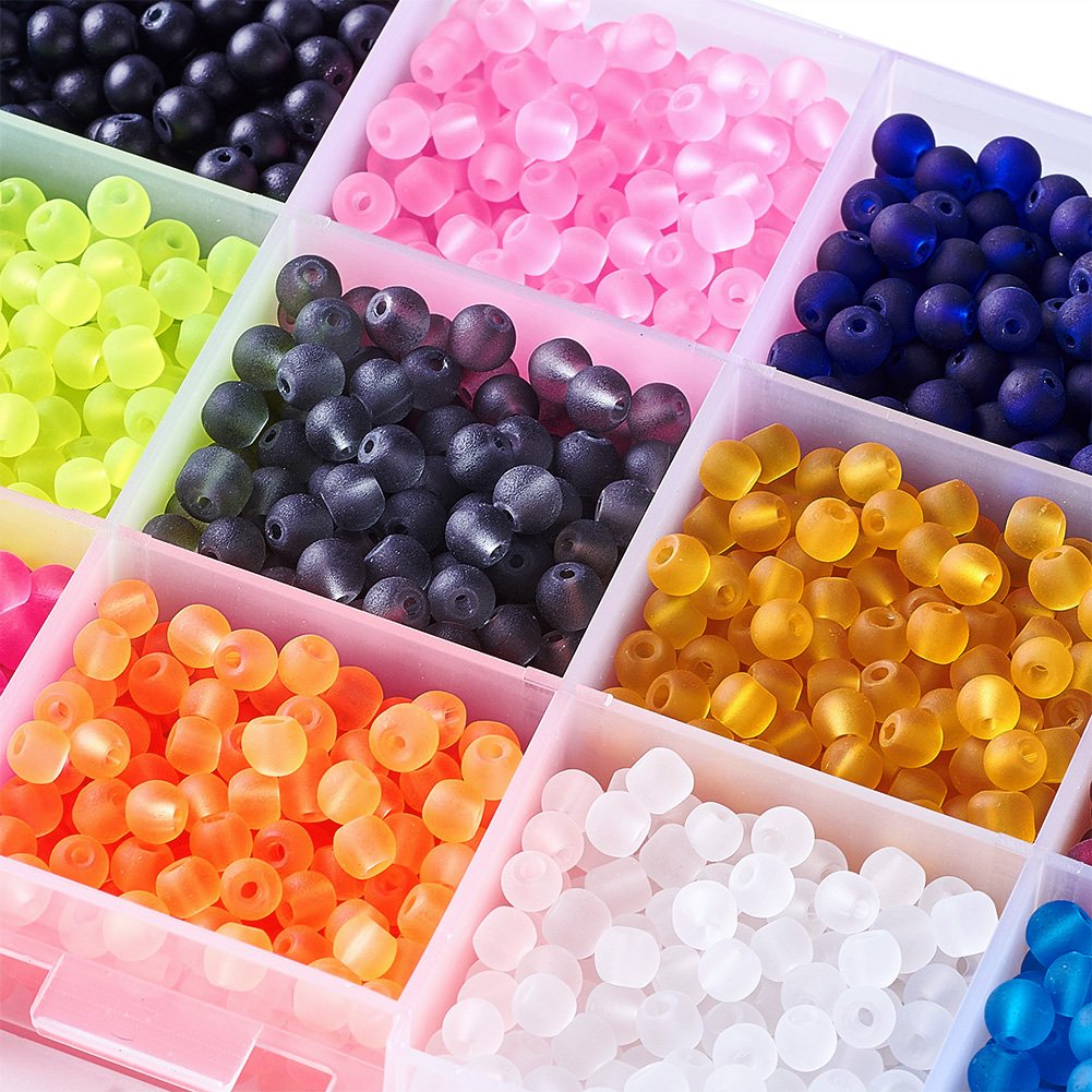 Perline Di Vetro 4mm Per Gioielli Fai-Da-Te | Pandahall - 1500pz In 10 Colori