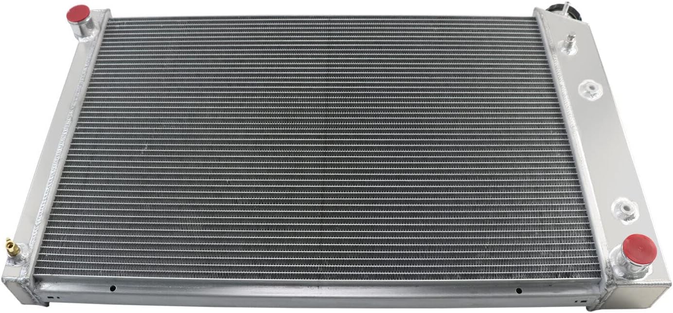 4 Row Aluminum Radiator for 1973-1991 Chevy C/K 10 20 Pickup Silverado Truck Blazer Jimmy Custom Deluxe Suburban GMC C2500 C3500 K1500 K2500 74 75 76 77 78 79 80 81 82 83 84 85 86 87 88