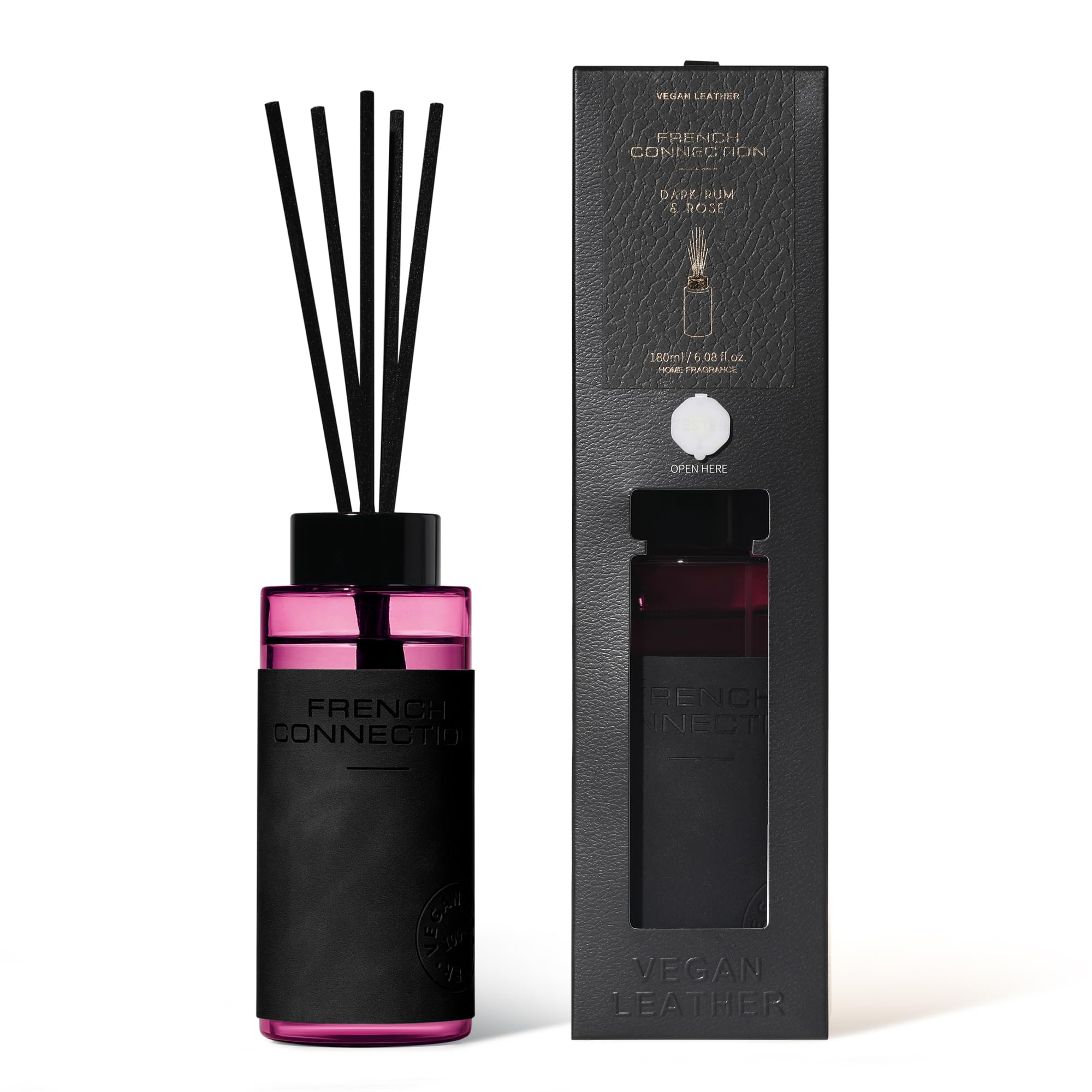 Dark Rum & Rose Vegan Leather Diffuser Rum Rose