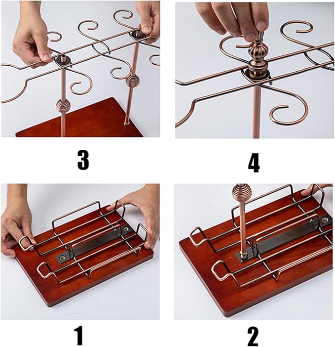 Soporte para Vino Metalico, para 2 Botellas y 6 Copas miniatura 6