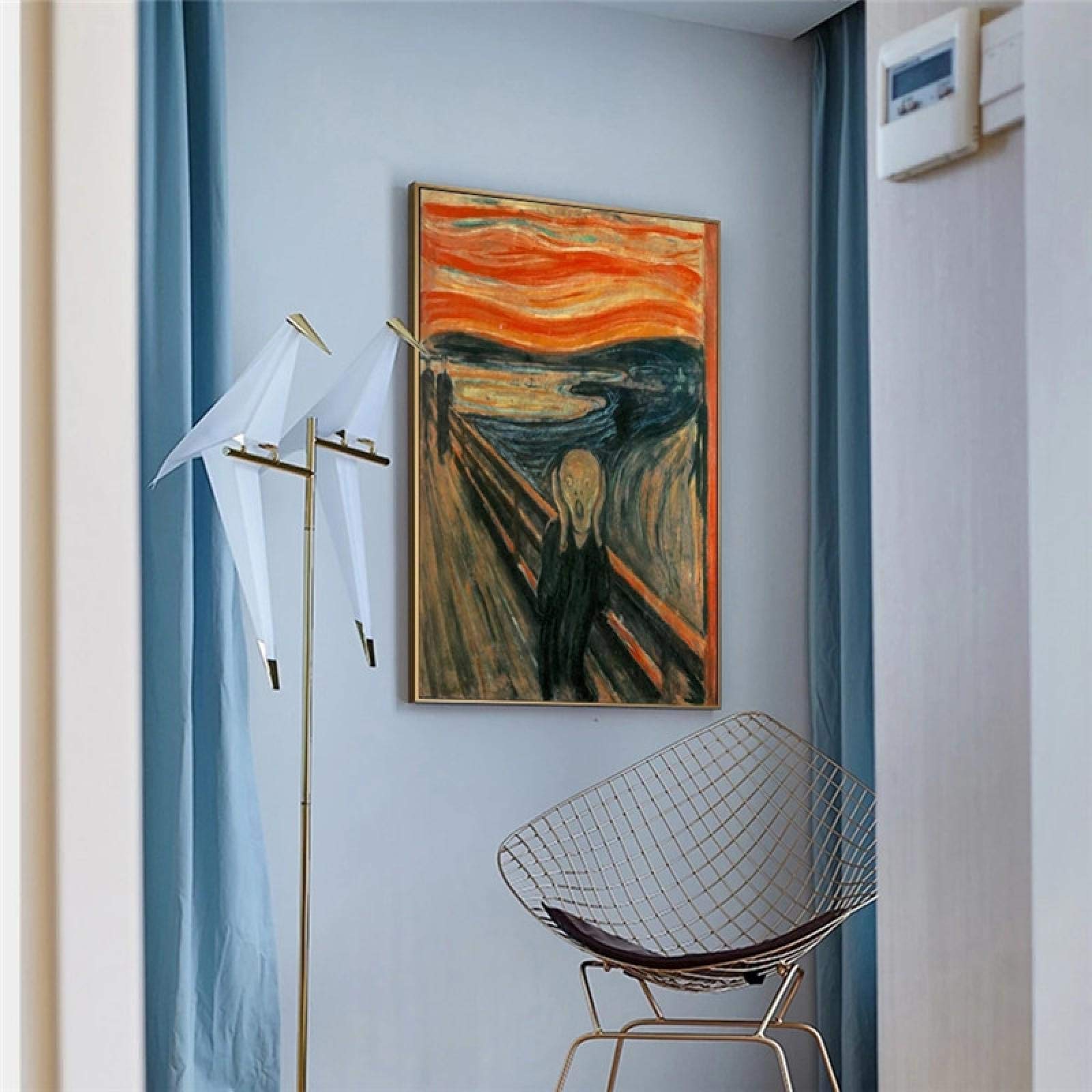Wieco Art The Scream di Edward Munch Riproduzione di dipinti famosi Stampe astratte su tela per la decorazione della parete moderna su tela per la decorazione della casa e dell'ufficio MUNCH-0001-3040