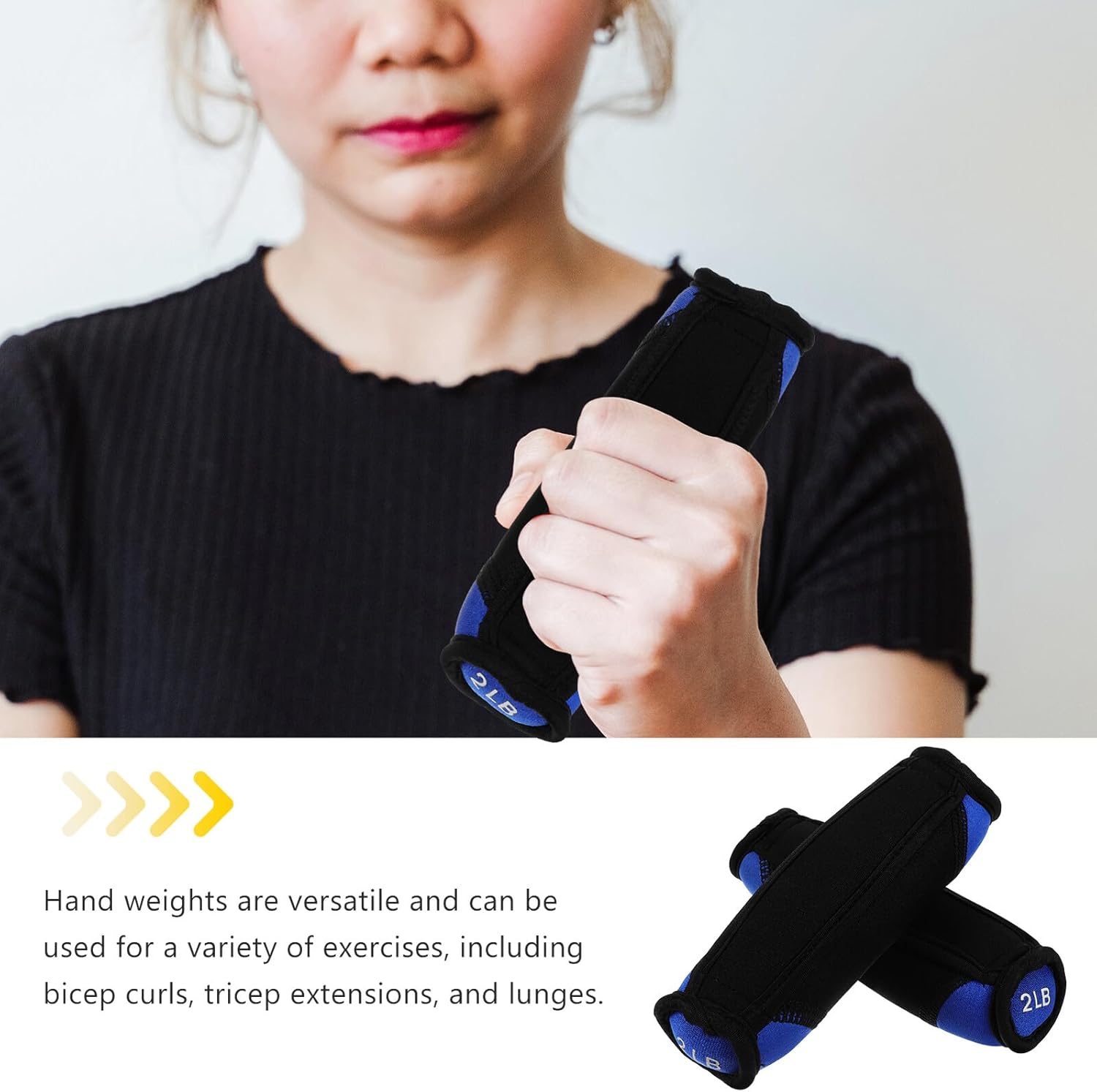 Soft Dumbbells 2lb Pair Blue Running Hand Weights Fitness Sandbag Dumbbell Equipment for Home Exercise Body Shaping and Arm Toning