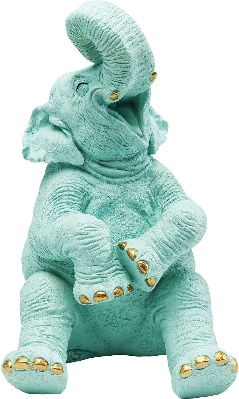 Amazon.co.jp 【KARE（カレ）正規品】 ハッピー エレファント マネーボックス Money Box 貯金箱 ブルー 象 おもちゃ