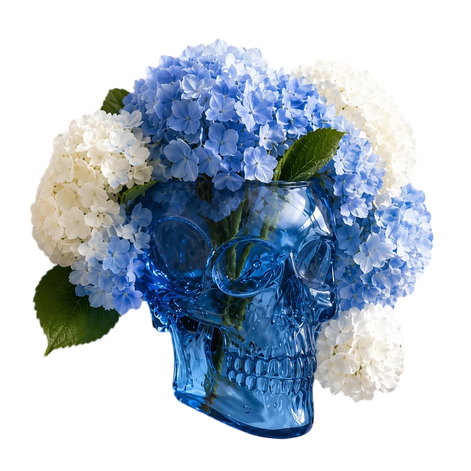 Generic Spooky Face Hanging Flower Pot Multi-Purpose Translucent Gothic Skull Planter Skeleton Wall Hanging Vase for Festival Party Decor