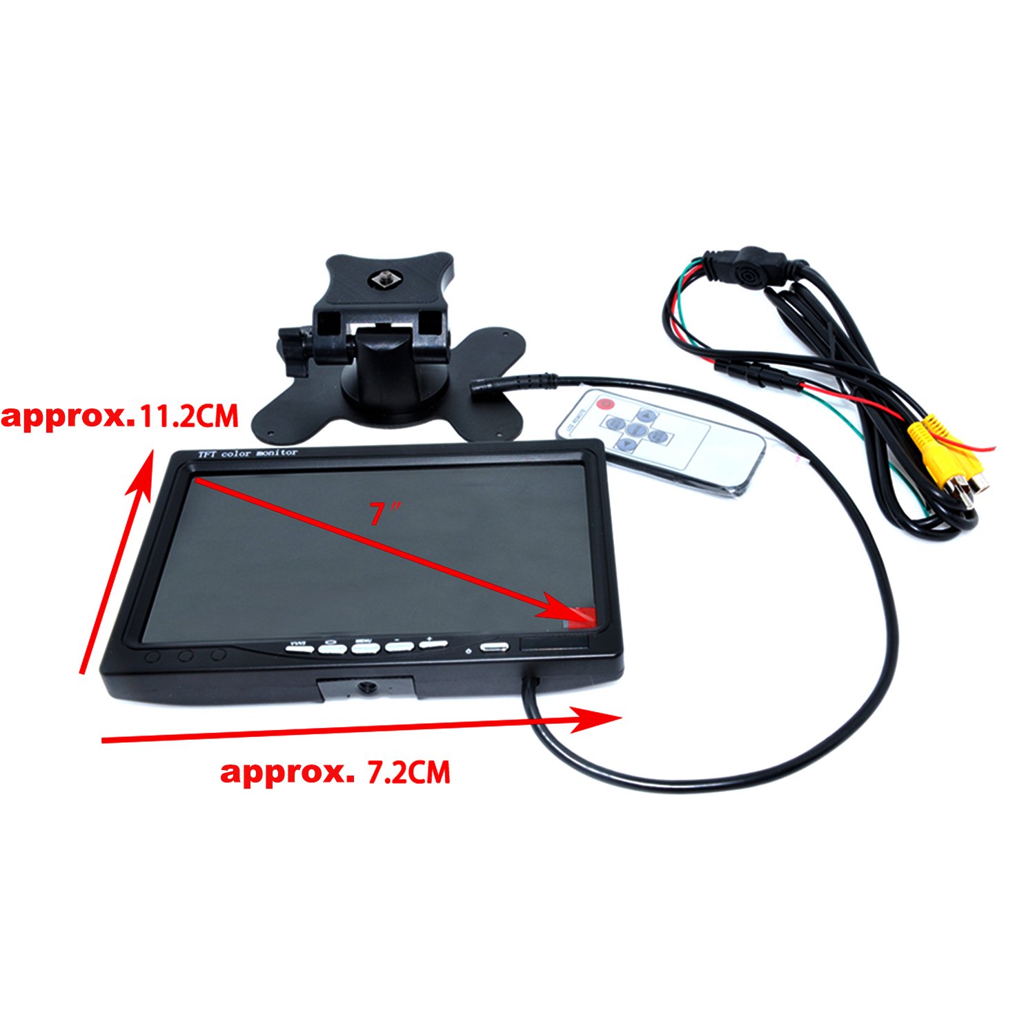 17,8 cm TFT LCD monitor + Night Vision auto retrovisore sistema 4LED visione notturna di sostegno della macchina fotografica