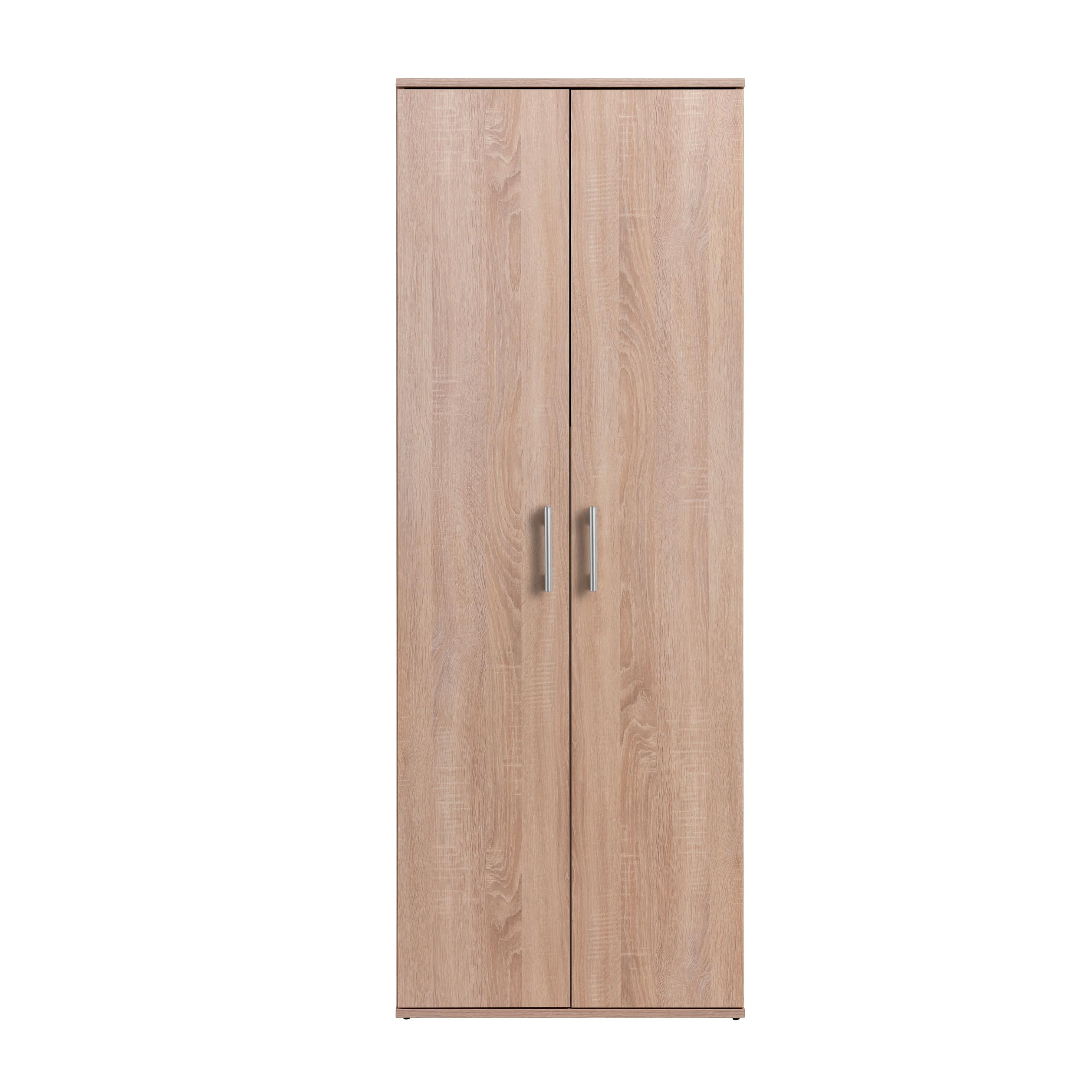 AVANTI TRENDSTORE Montanaro - Armadio multiuso in legno laminato con 2 ante a battente e 4 ripiani, disponibile in 3 colori diversi. Dimensioni LxAxP ca. 60x180x34 cm