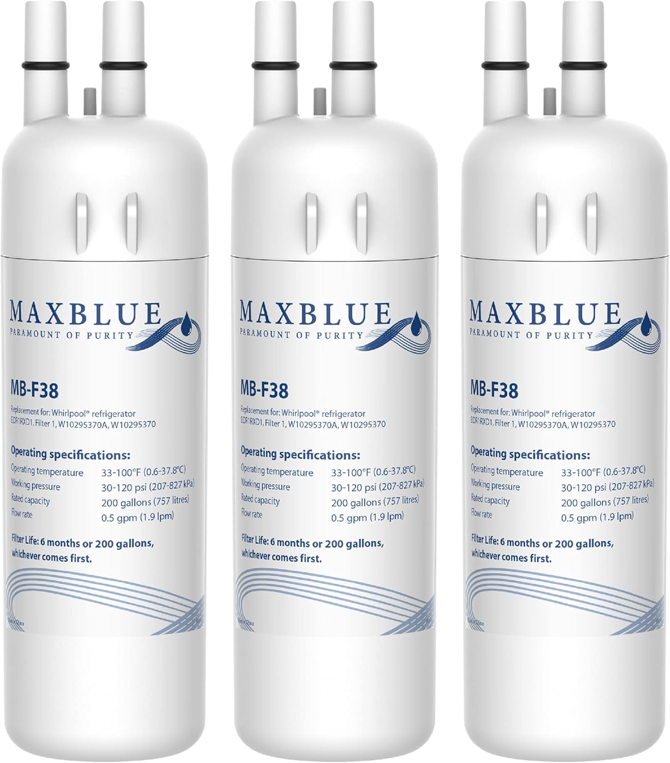 Maxblue W10295370a Refrigerator Water Filter, Replacement for Whirlpool