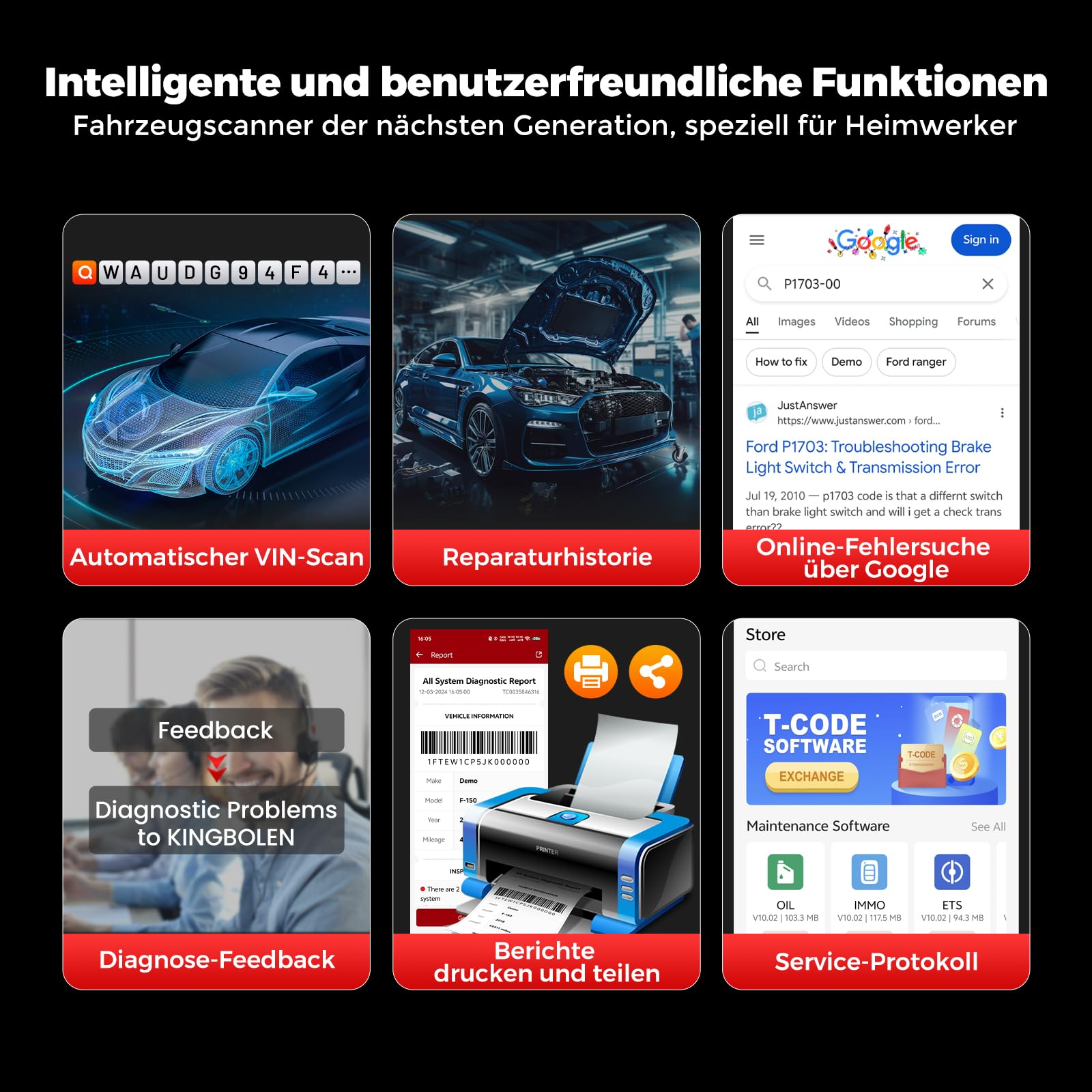 2026 KINGBOLEN Ediag Link OBD2 Diagnosegerät Bluetooth,Profi kfz Tester für Vollständige System,diagnosegerät auto mit 10+ Resets,Auto Auslesegerät mit Aktiver Test,FCA und Can FD,für iPhone & Android