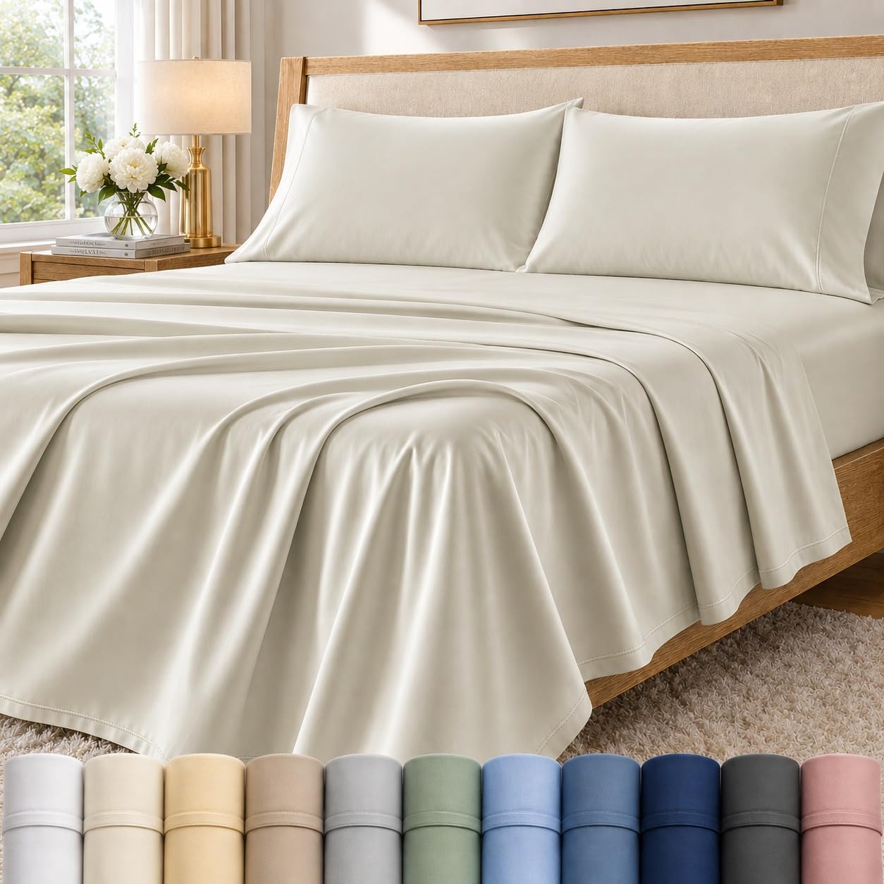 French Blue Queen Sheet Set - 400 Thread Count -14 French Blue Queen Sheet Set - 400 Thread Count -14