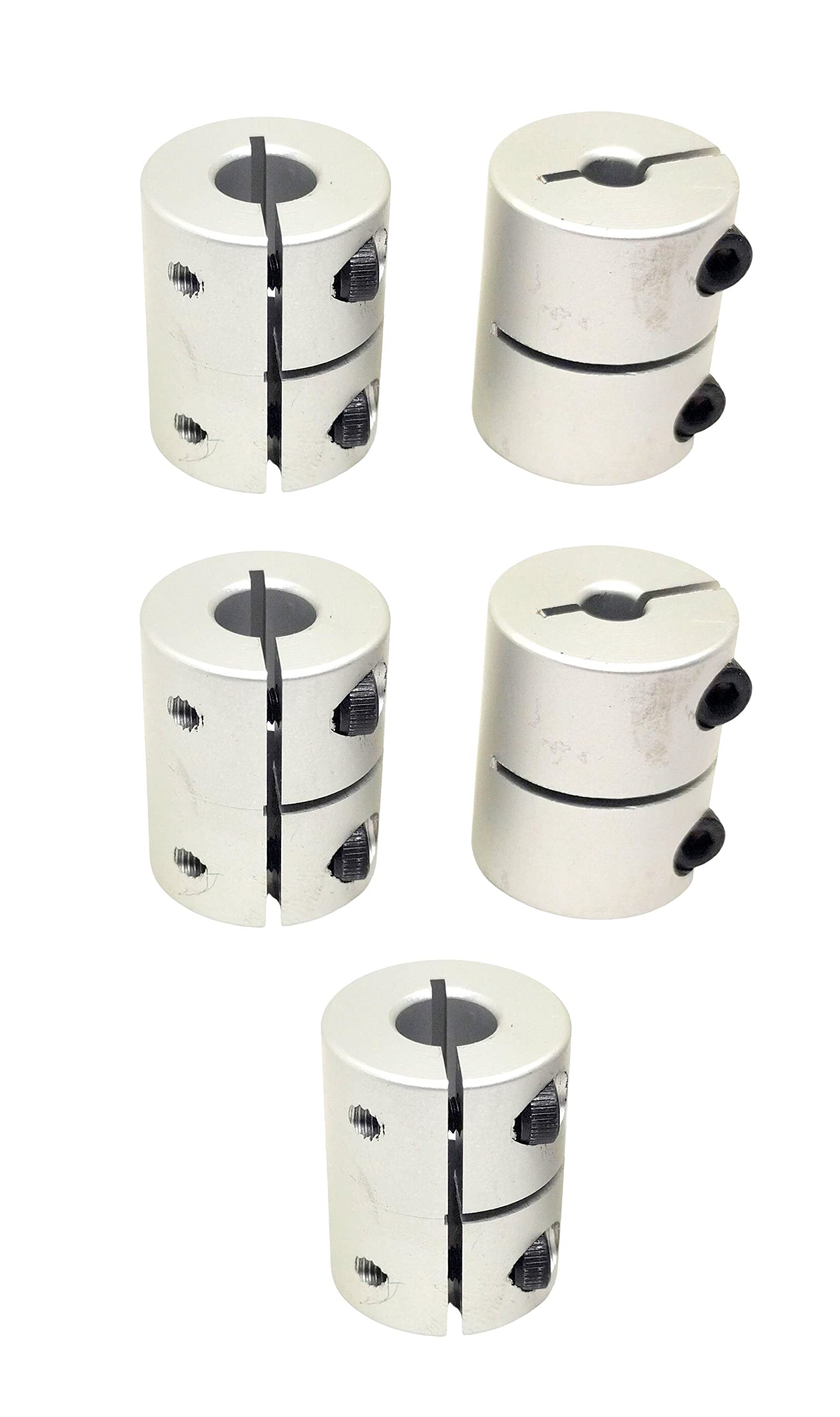 INVENTO 5Pcs 5x8mm Motor Jaw Shaft Coupler Aluminum 5mm to 8mm Rigid Self Centering Coupling for 3D Printer Z Axis Nema 17 Stepper Motor DIY-picture-11
