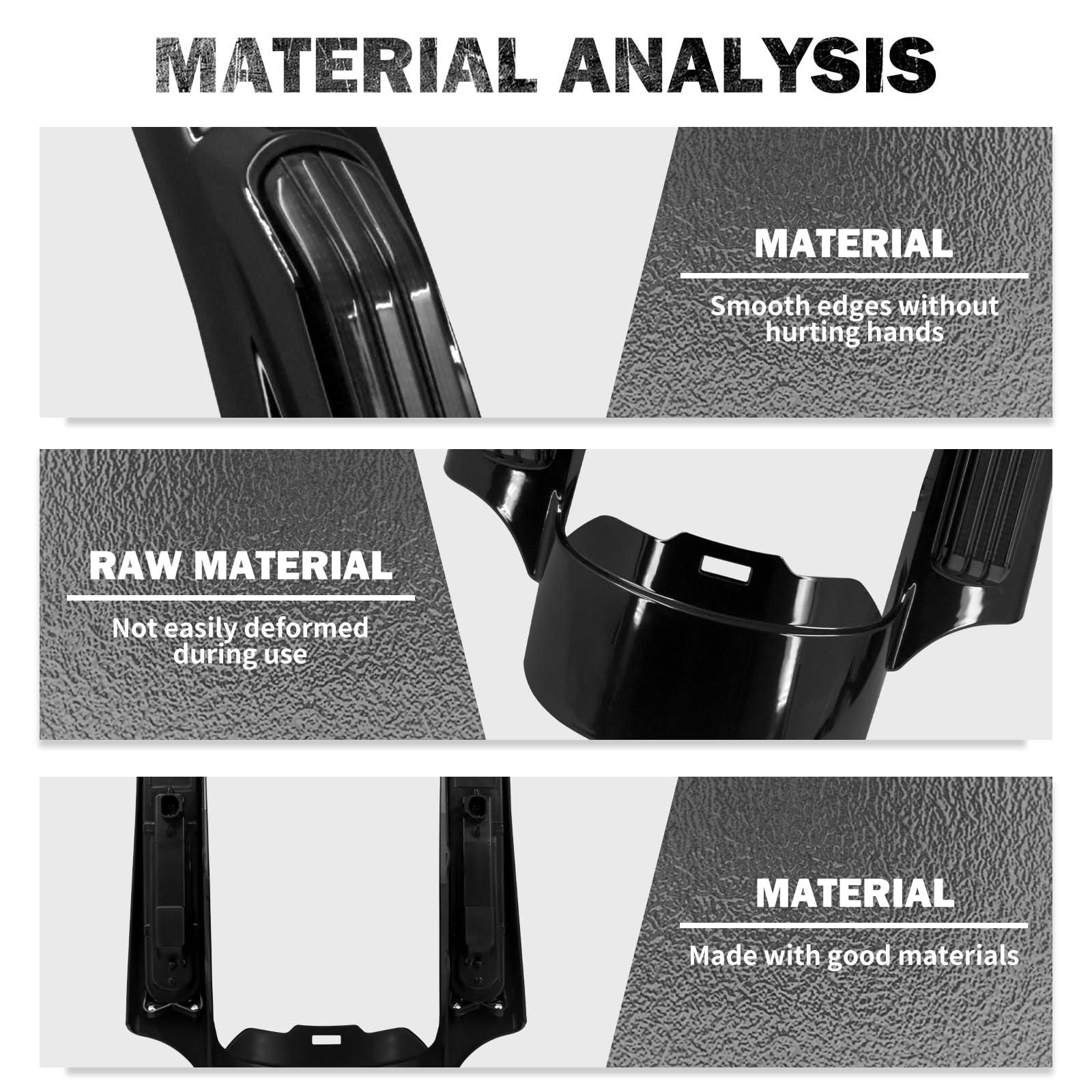 motocicleta trasera Fender Fascia LED luz para Harley Touring Road Glide Street Glide Electra Glide Road King Ultra Limited 14-2019 Negro brillante