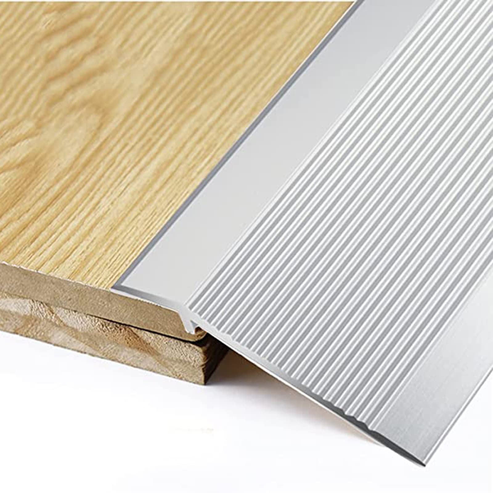 Barre de seuil 10 Cm De Large Bande De Transition De Plancher Bois À Carrelage, T Forme Seuils Réducteur Flûte Rampe D'entrée, pour Porte D'entrée/Balcon/Portes