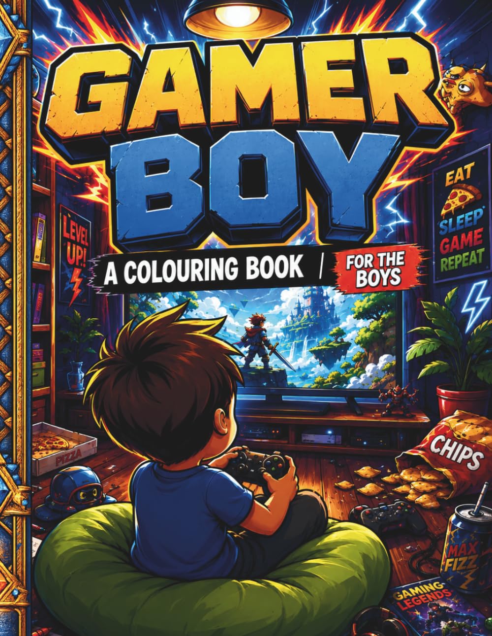 Gamer Boy: Action packed colouring book for boys, (Silly Goose publishing)